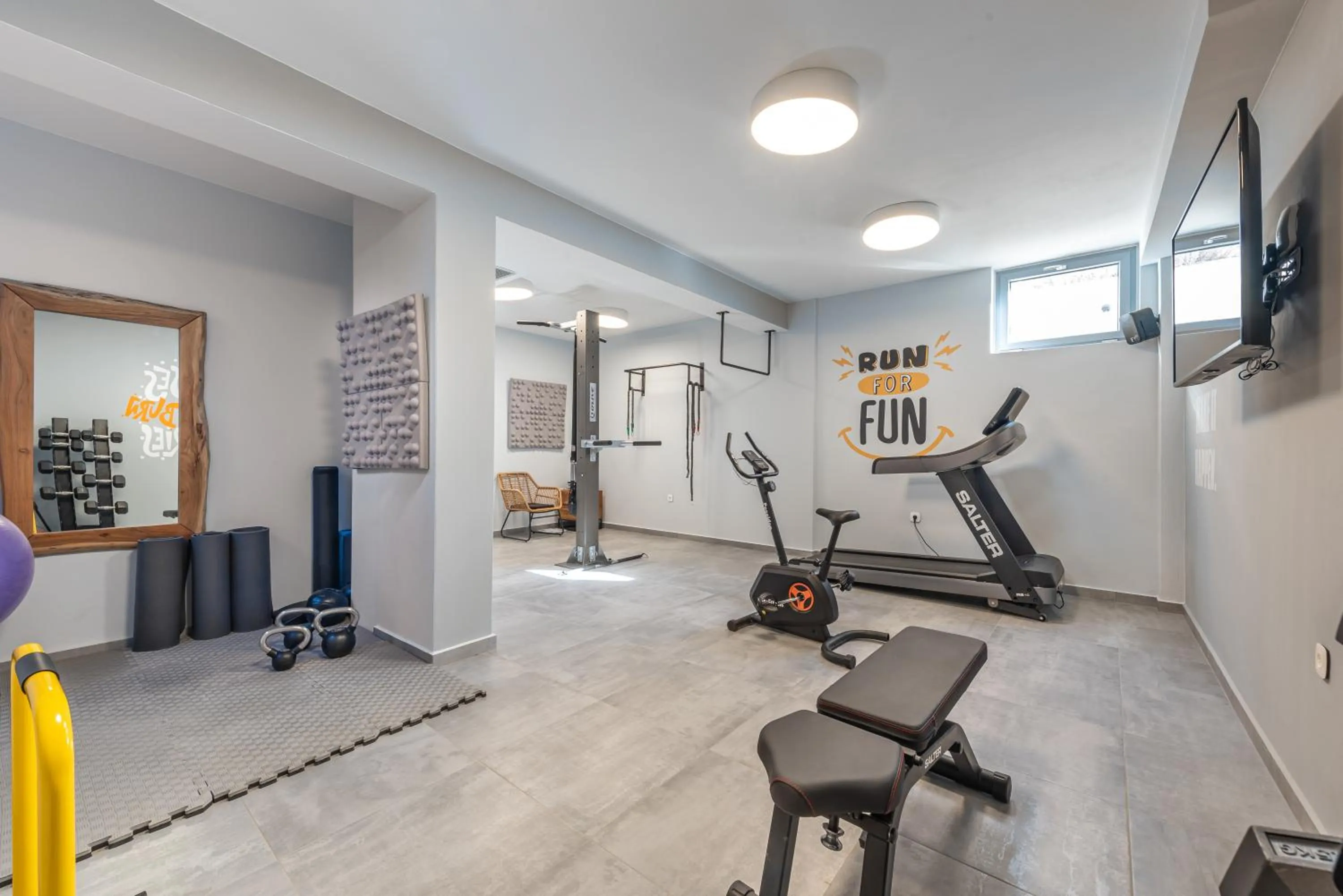 Fitness centre/facilities in Paros Cape Suites