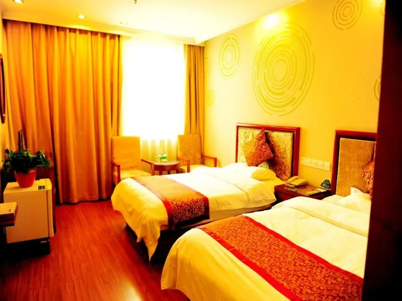 Bed in GreenTree Inn Jining Wenshang Baoxiang Temple Express Hotel
