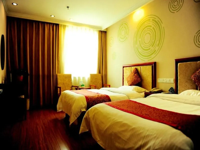 Bed in GreenTree Inn Jining Wenshang Baoxiang Temple Express Hotel