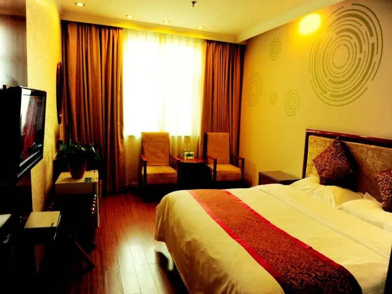Bed in GreenTree Inn Jining Wenshang Baoxiang Temple Express Hotel