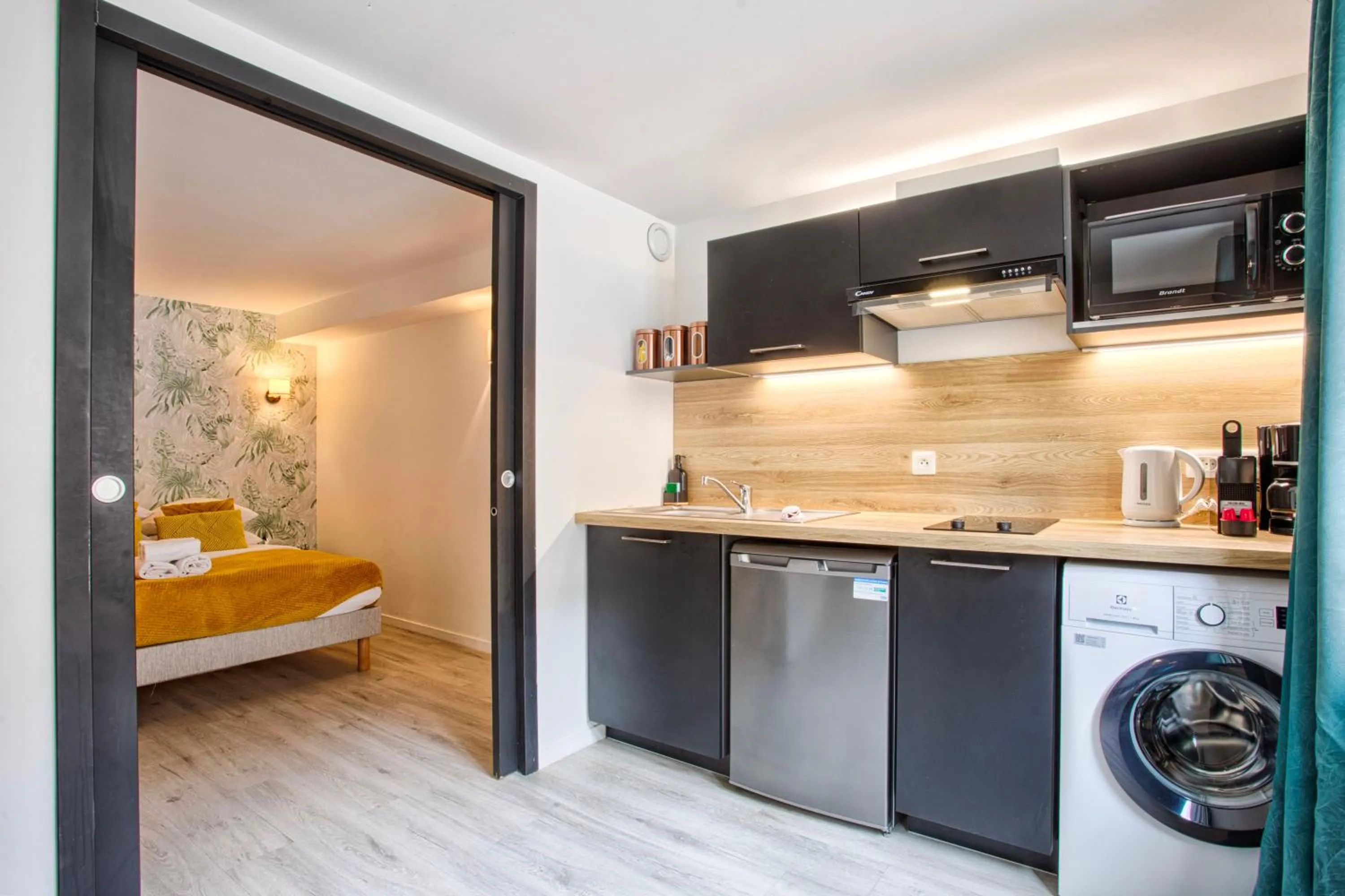 Kitchen or kitchenette, Bed in City Affaire, Petit déjeuner OFFERT en Hypercentre
