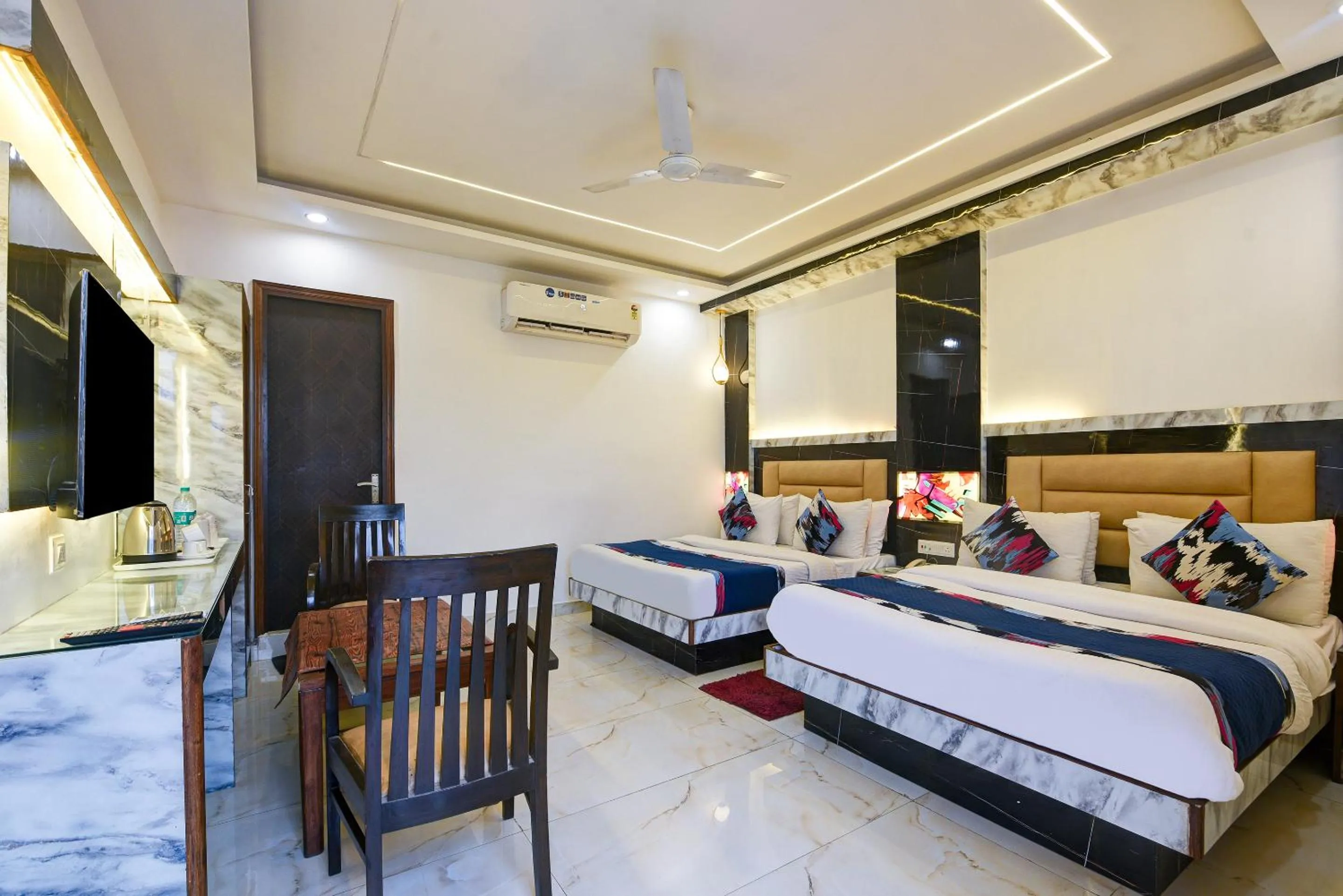 Bedroom, Bed in Hotel Shri Vinayak in City Centre at New Delhi Railway Station-By RCG Hotels