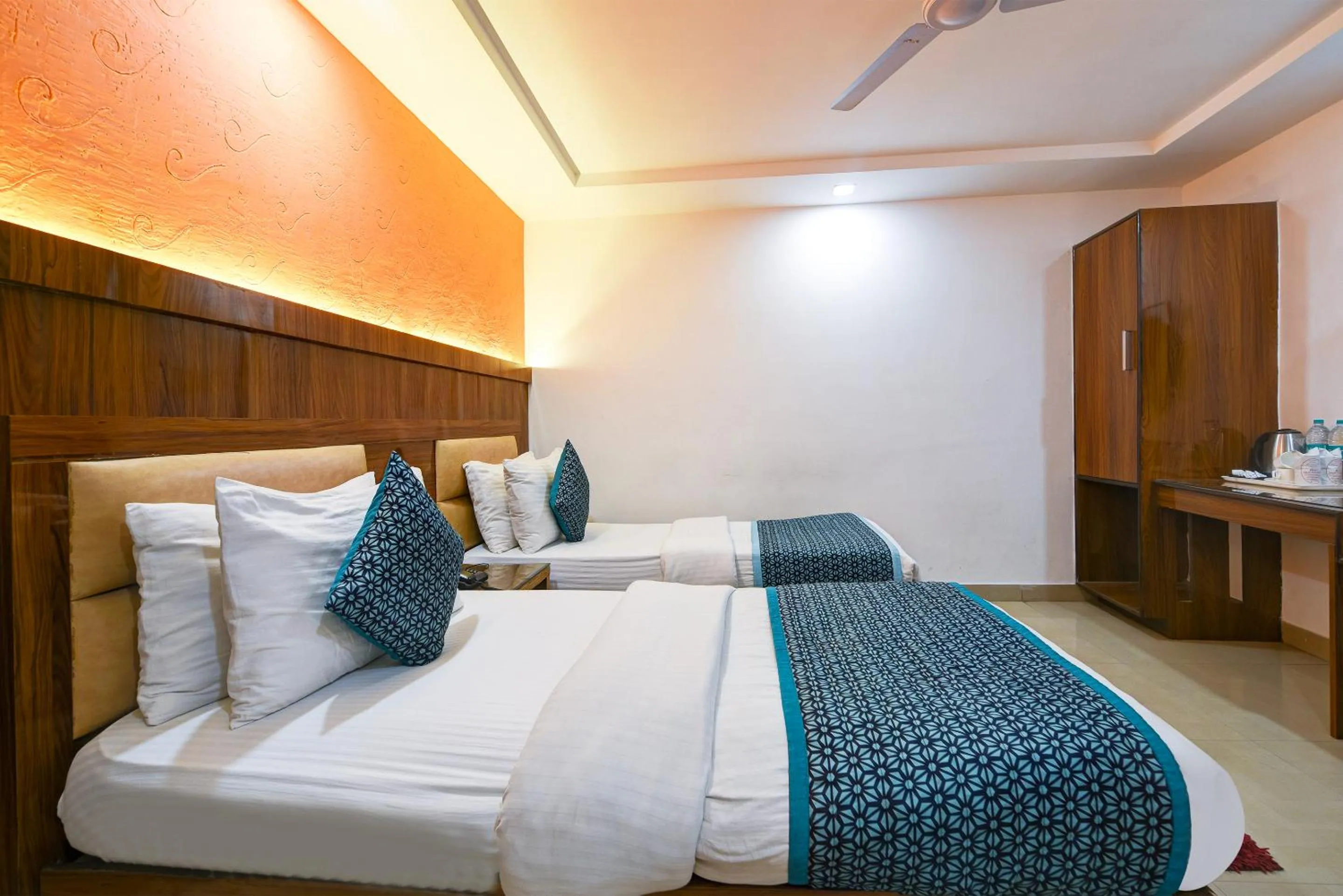 Bedroom, Bed in Hotel Shri Vinayak in City Centre at New Delhi Railway Station-By RCG Hotels
