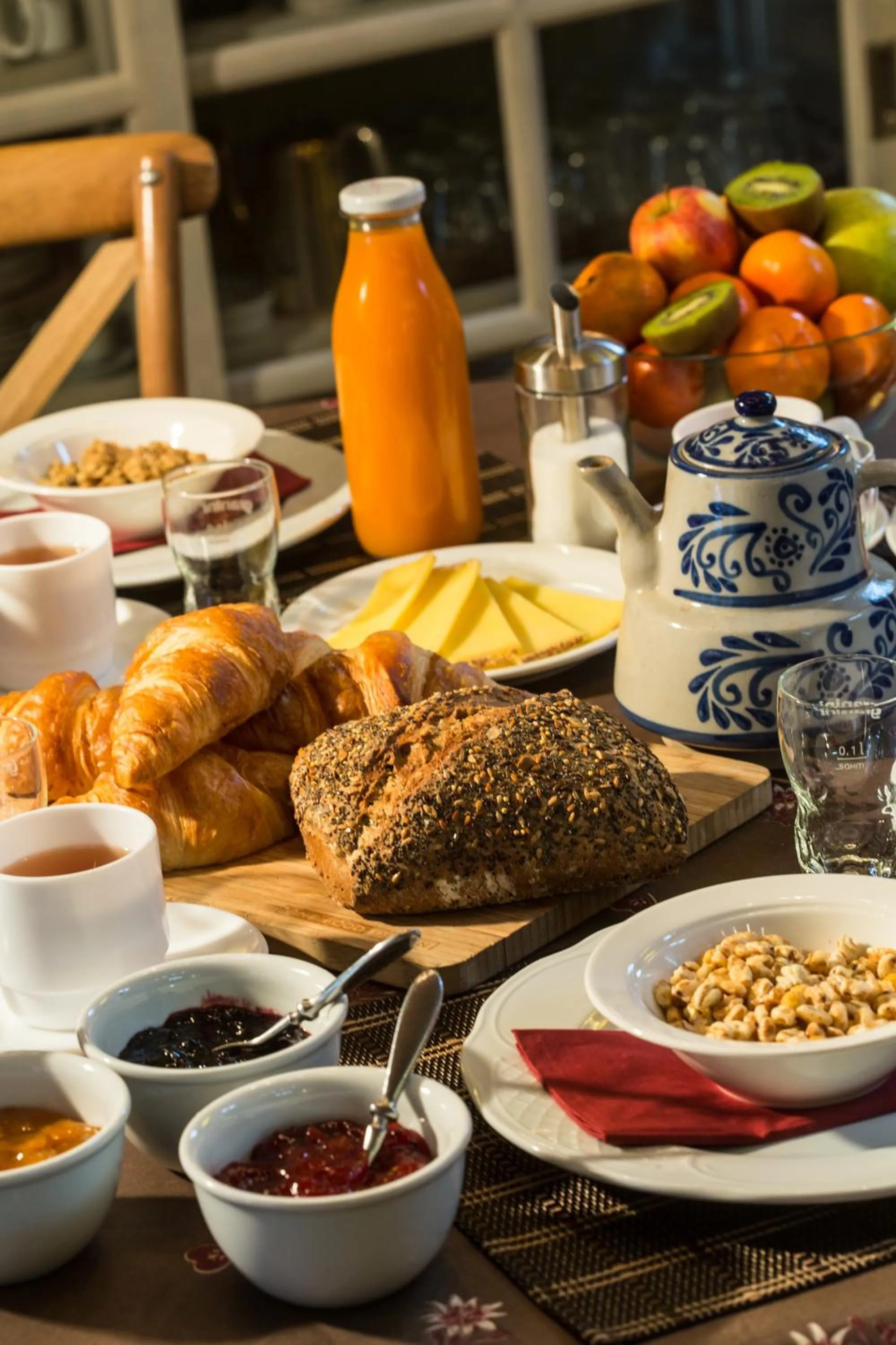 Buffet breakfast in Historic Hotel du Pillon