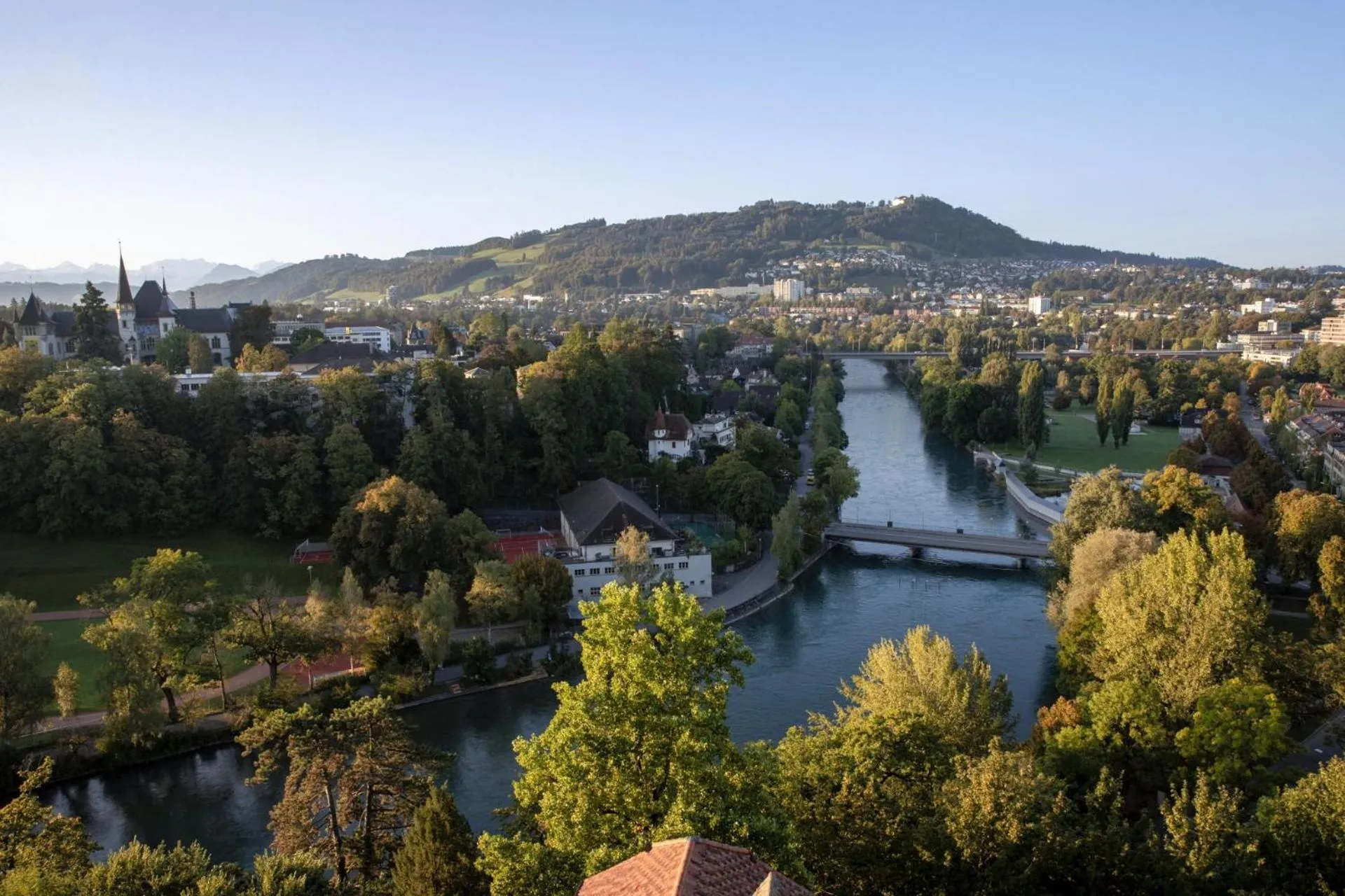 River view in Hotel Bellevue Palace Bern