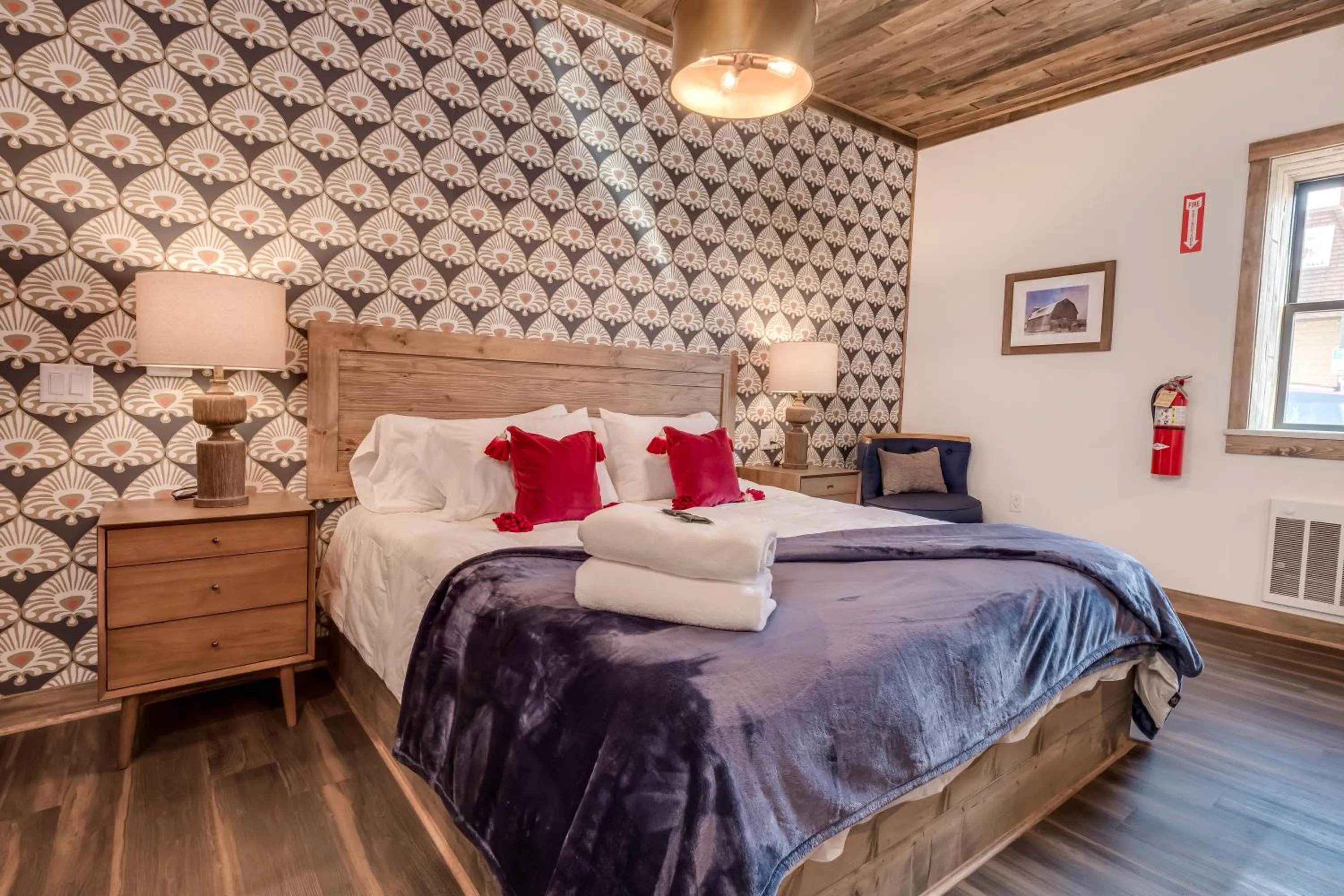 Bed in The Port of Prescott Boutique Hotel