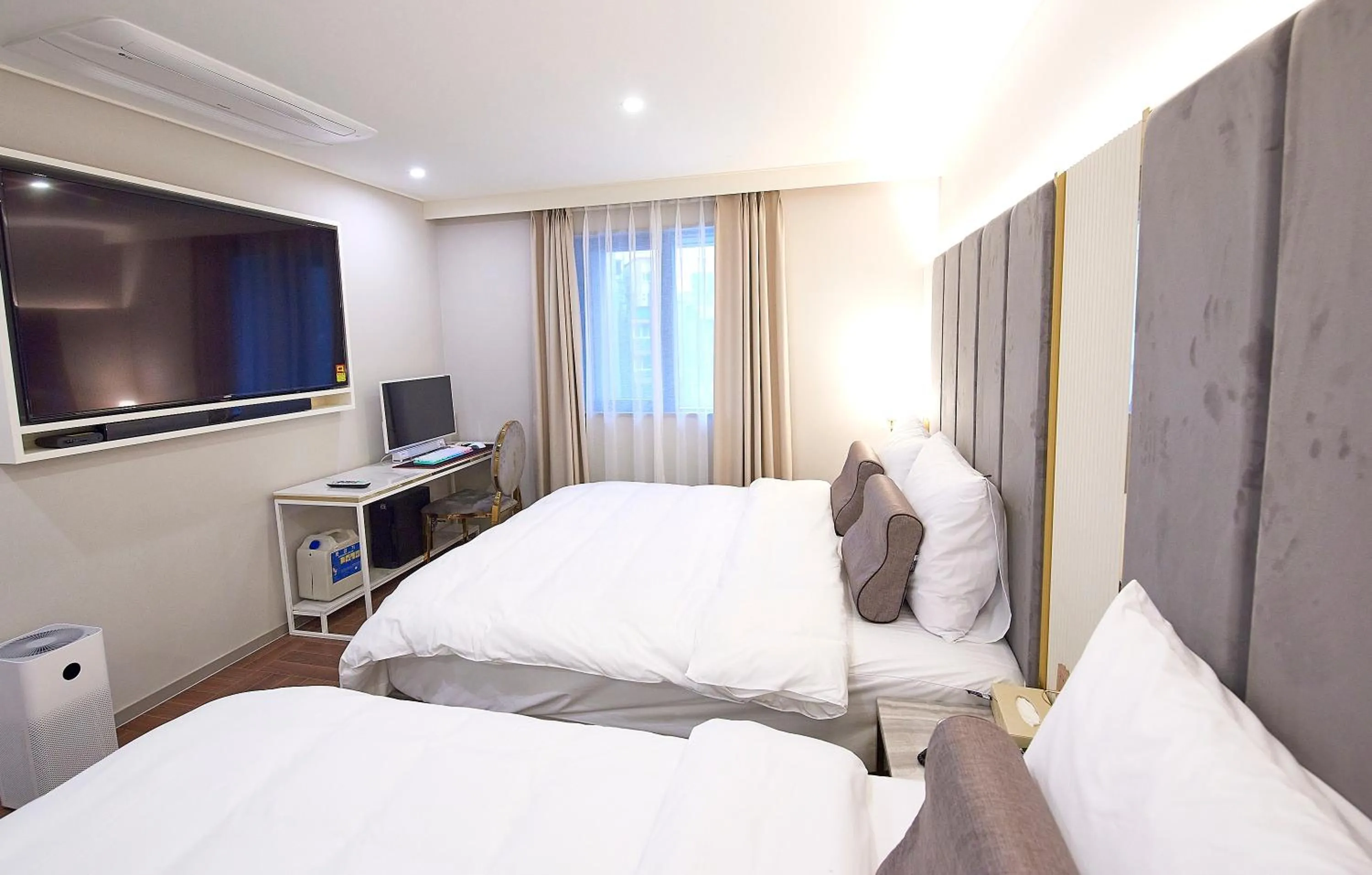 Bed in 사직 덴바스타 시그니처 호텔