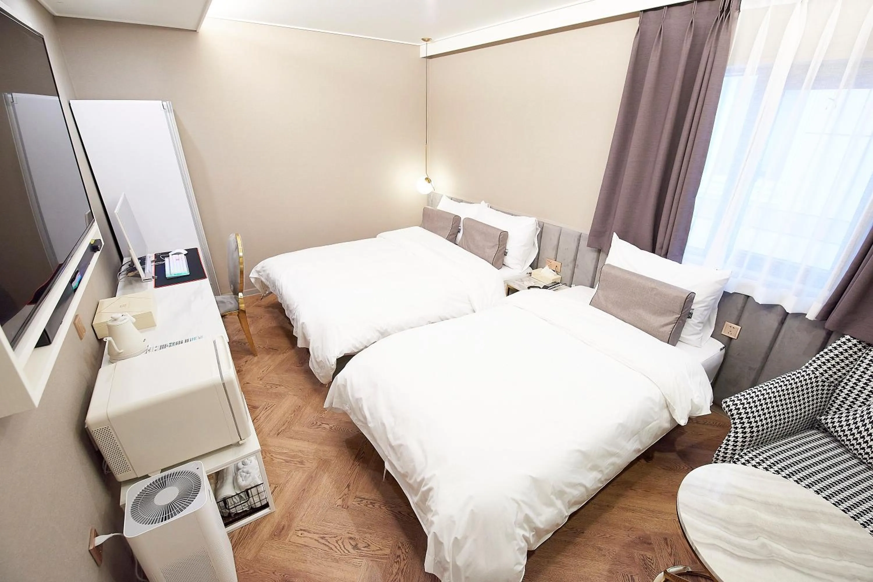 Bed in 사직 덴바스타 시그니처 호텔