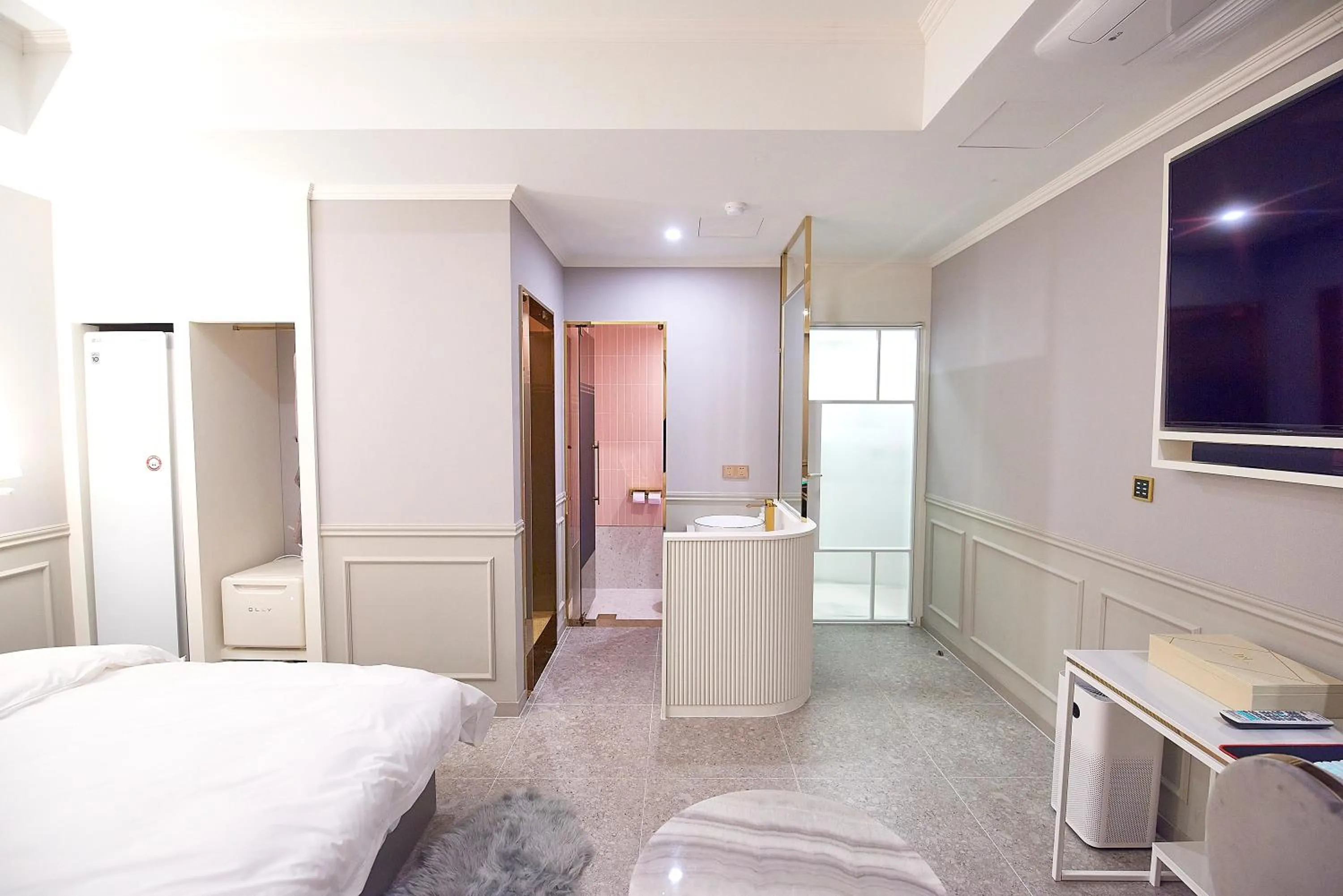 Bed in 사직 덴바스타 시그니처 호텔