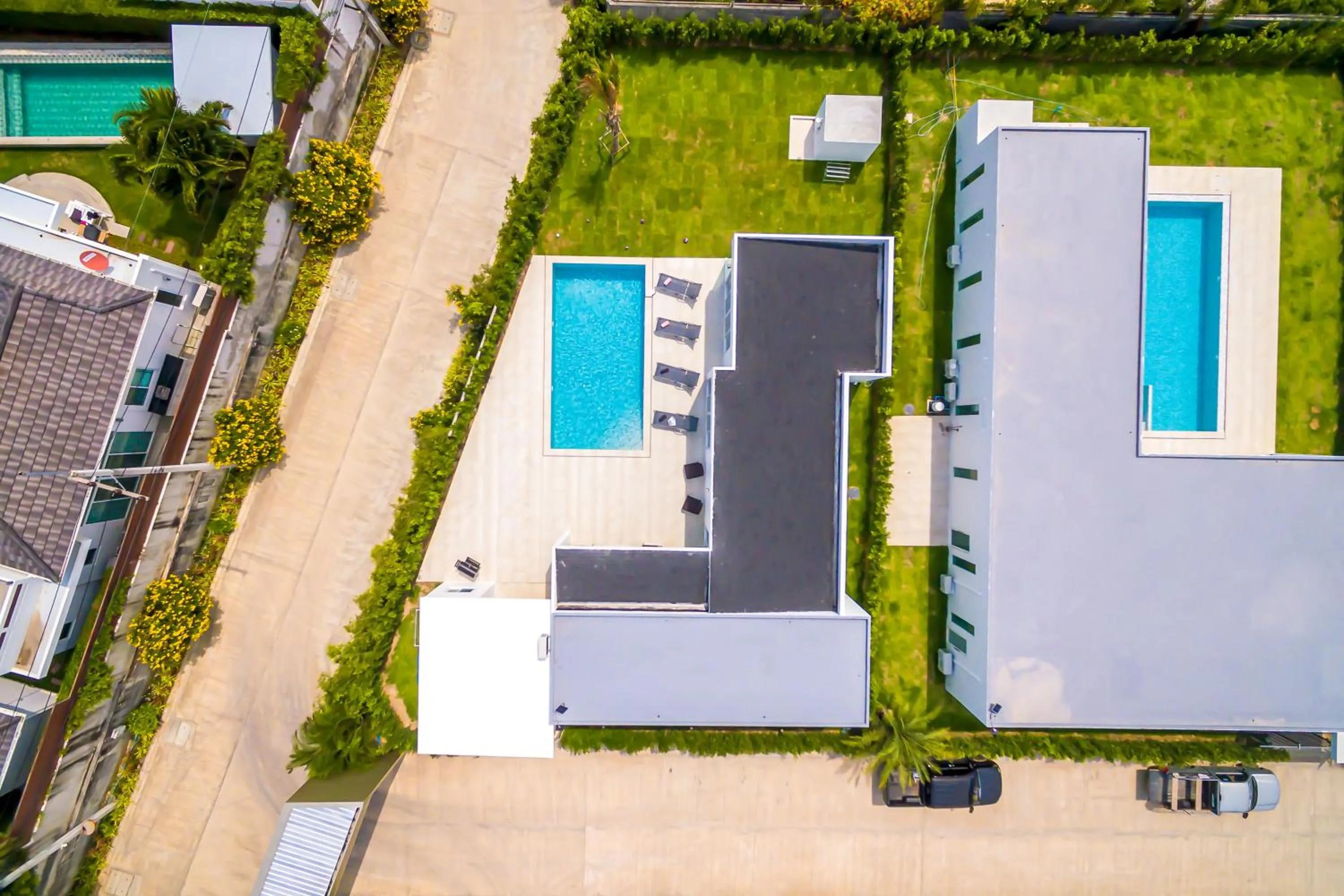 Bird's eye view in Modern 3 Bedroom Private Pool Villa KH-A1