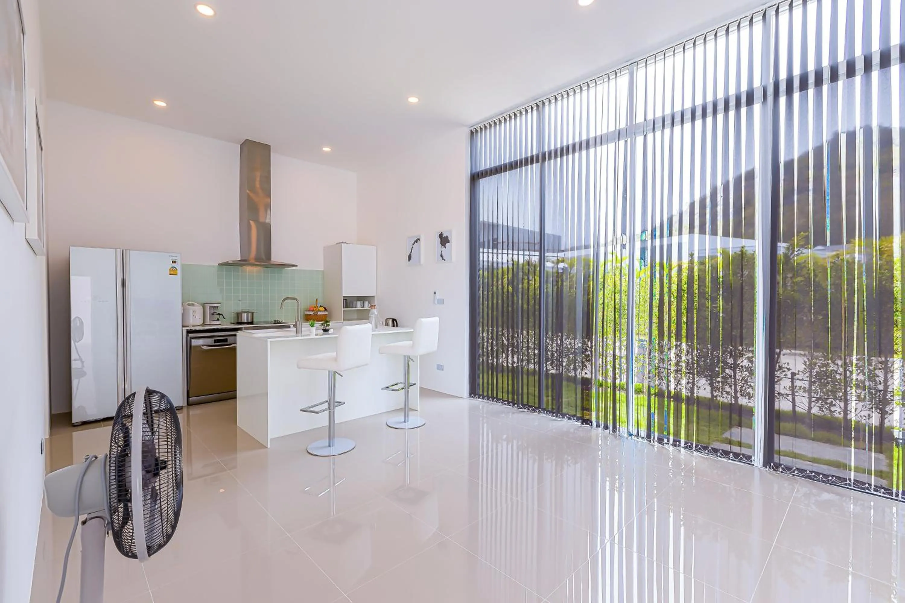 Kitchen or kitchenette in Modern 3 Bedroom Private Pool Villa KH-A1