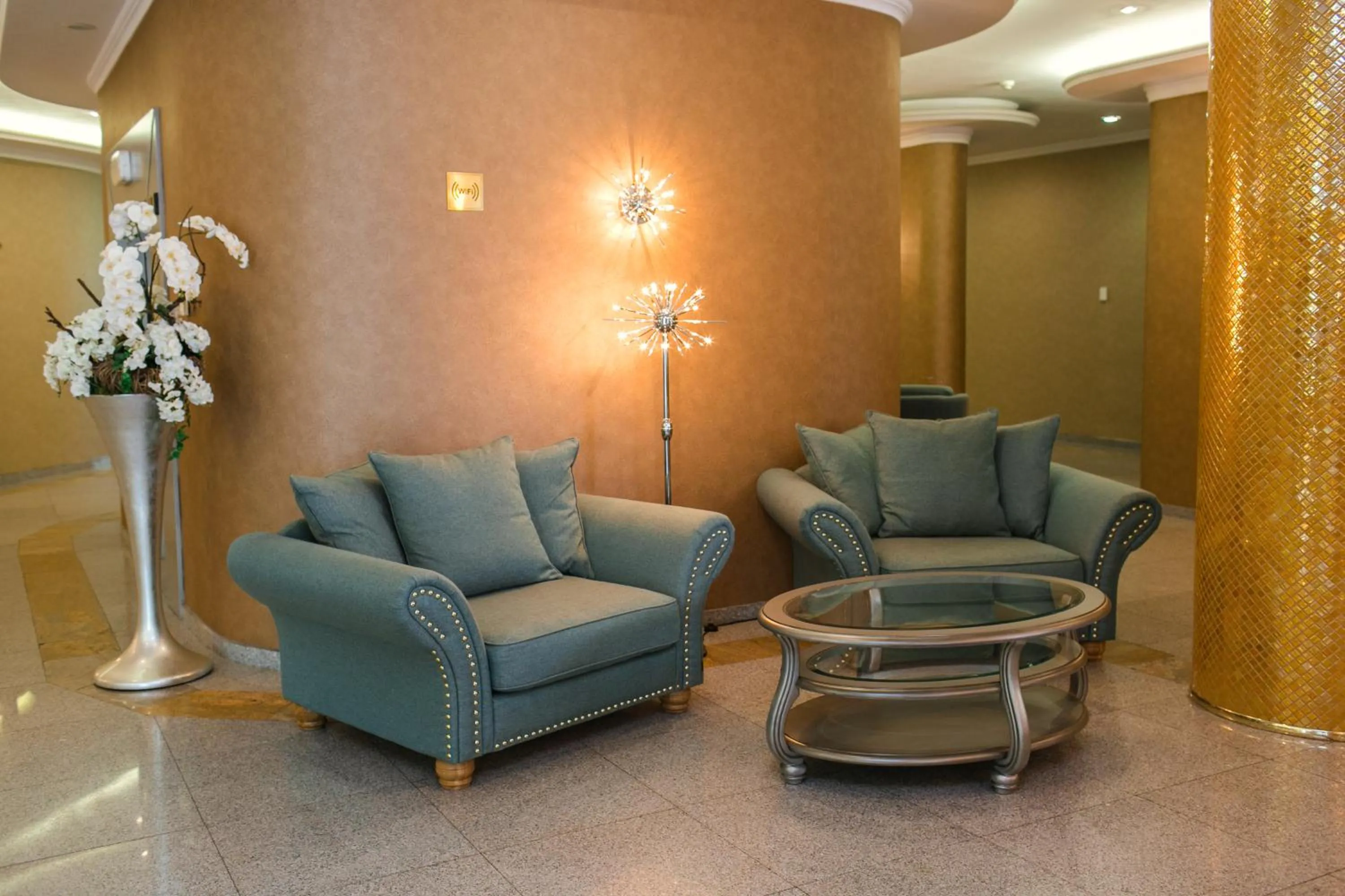 Seating area in Hotel International
