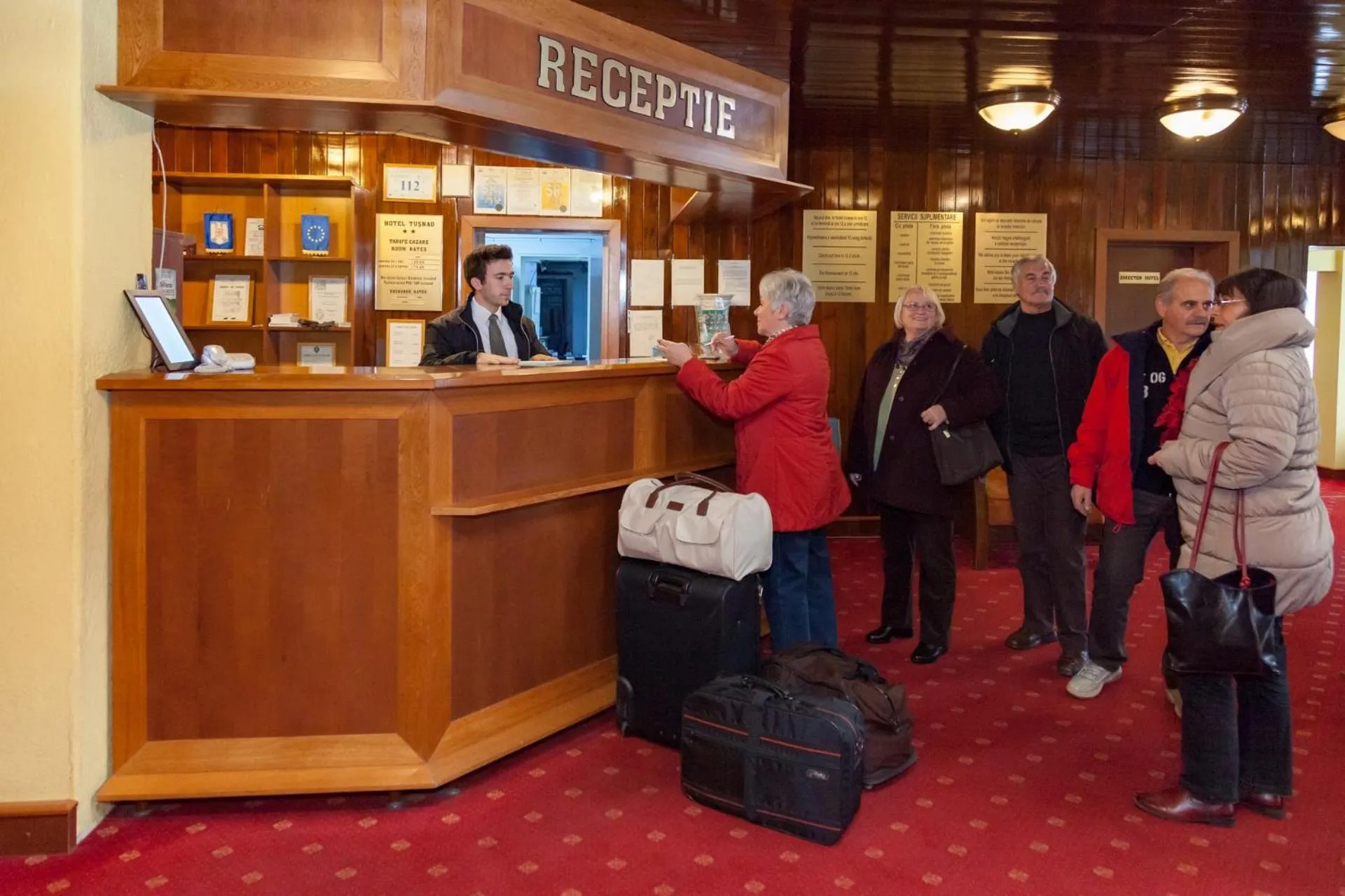 Lobby or reception in Hotel Tusnad