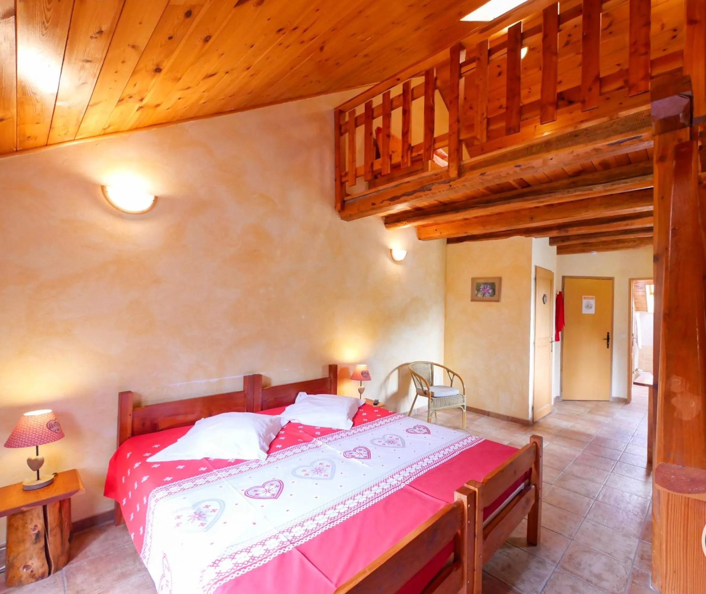 Bed in Chambres d'hôtes l'Abondance