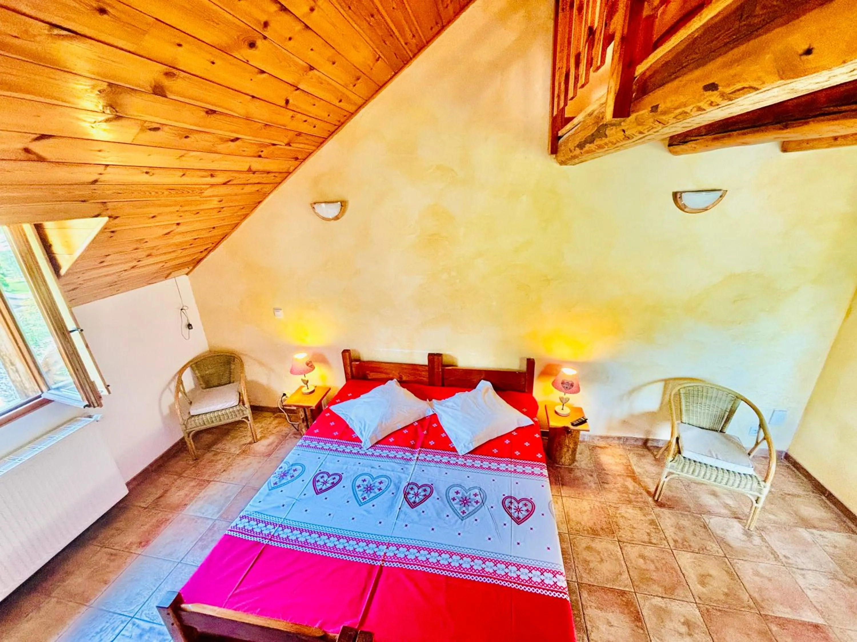 Bed in Chambres d'hôtes l'Abondance