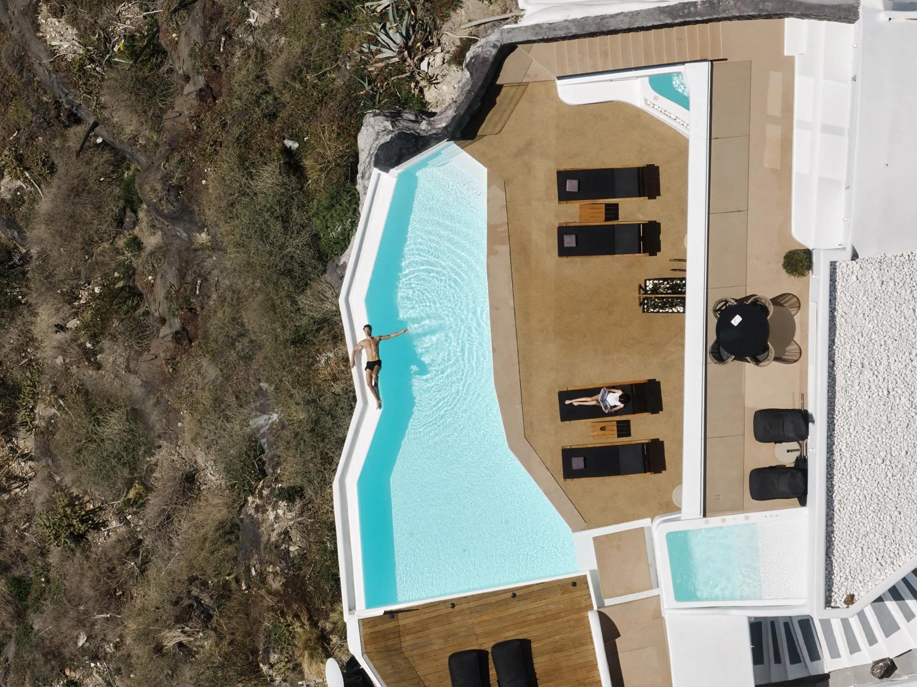Bird's eye view in Olvos Luxury Suites