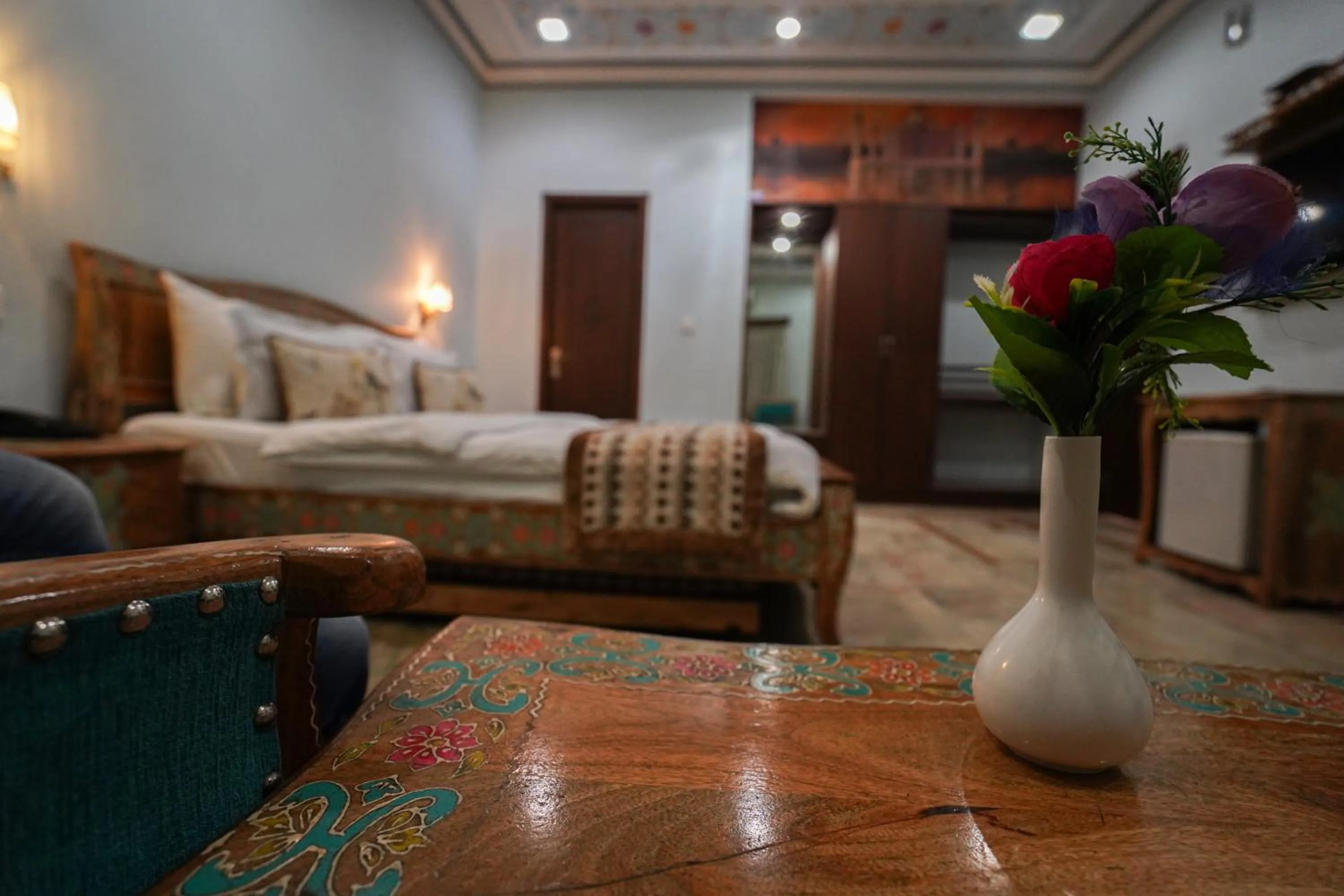 Bed in Marugarh Resort and Spa