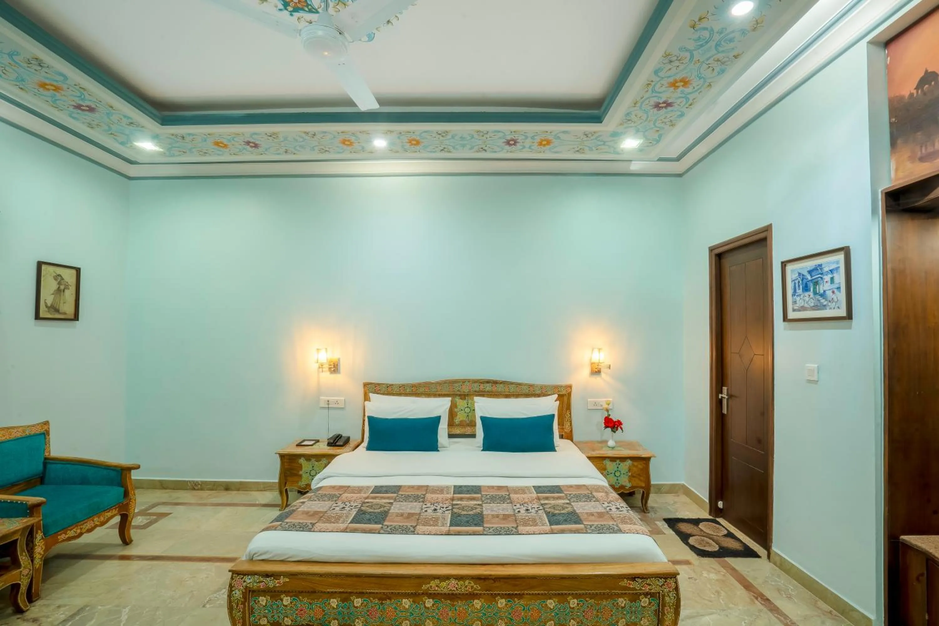 Bed in Marugarh Resort and Spa