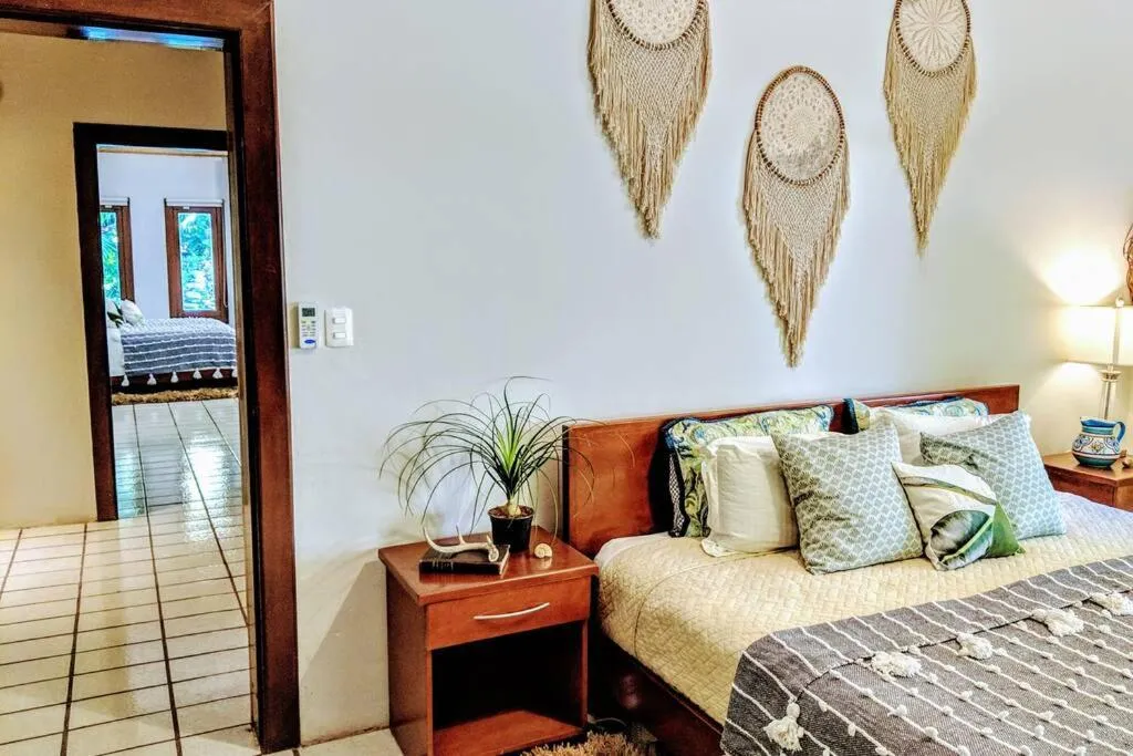 Bedroom, Bed in Steps to Ocean Huge Beach Villa Private Pool in Exclusive Fase 1 Playacar