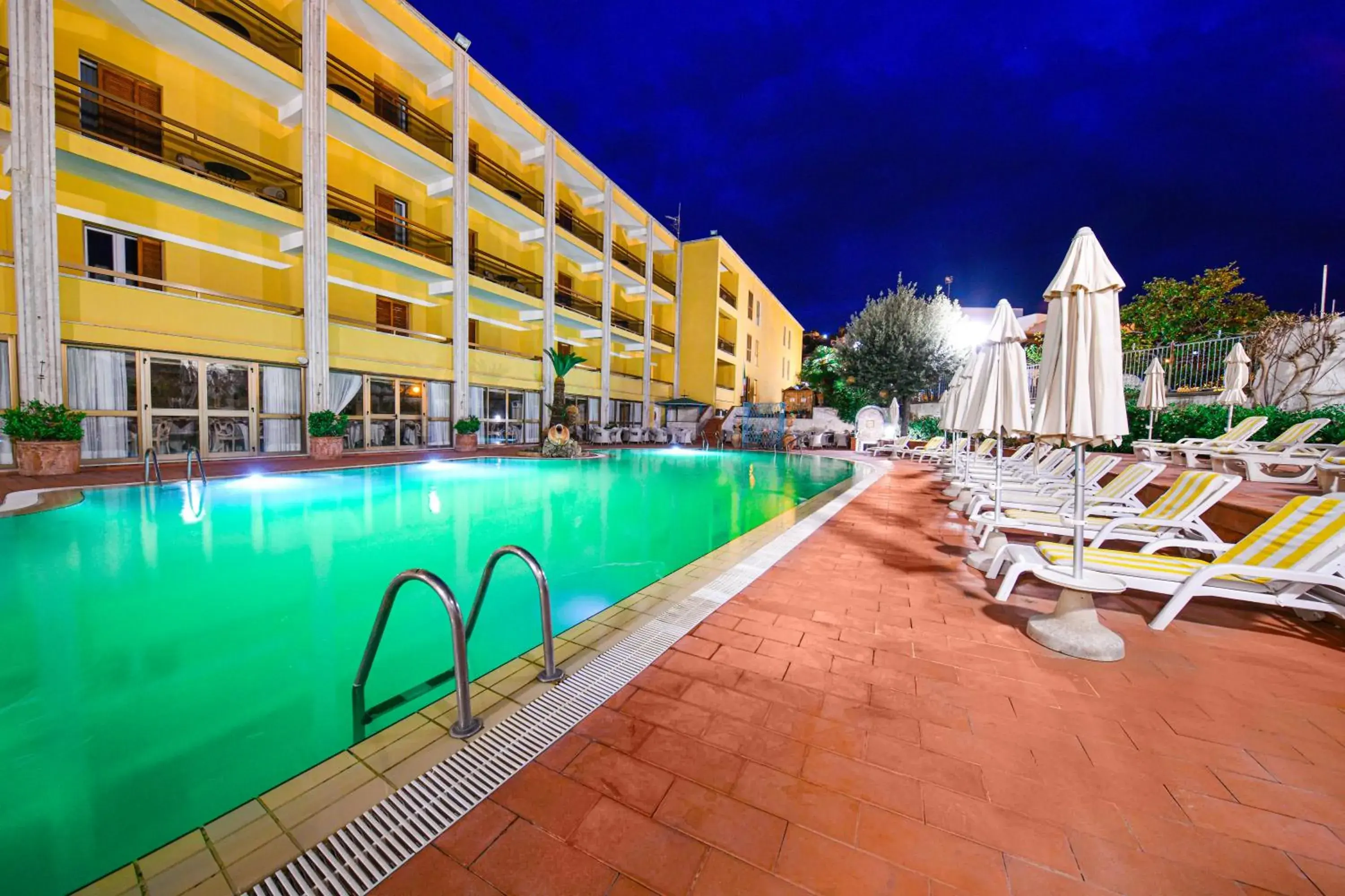 Night, Swimming Pool in Grand Hotel Terme di Augusto Night, Swimming Pool in Grand Hotel Terme di Augusto