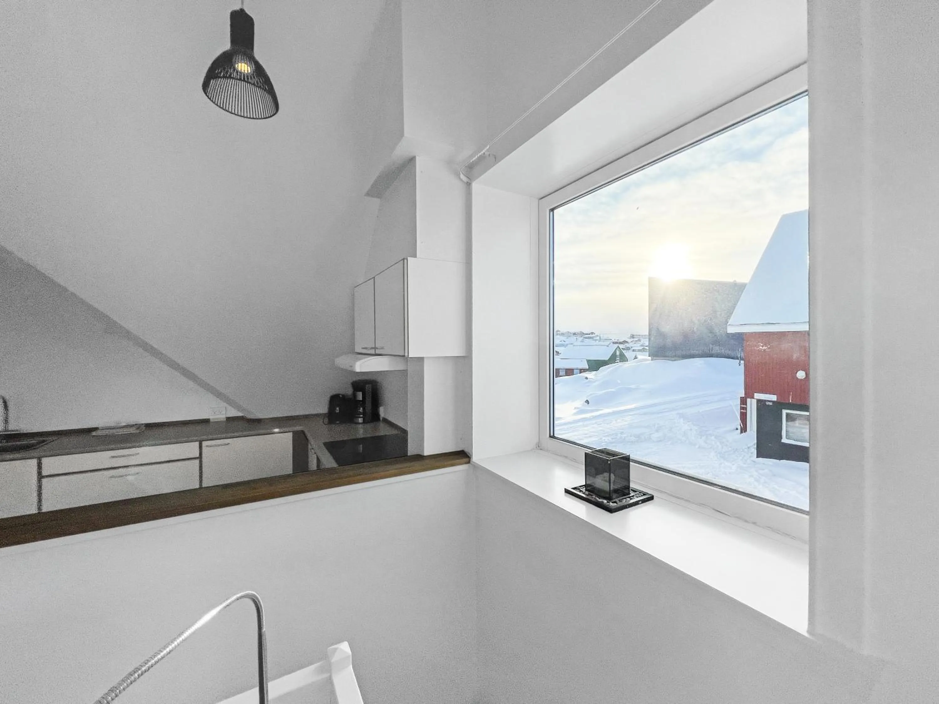 Kitchen or kitchenette in Hotel Nordbo