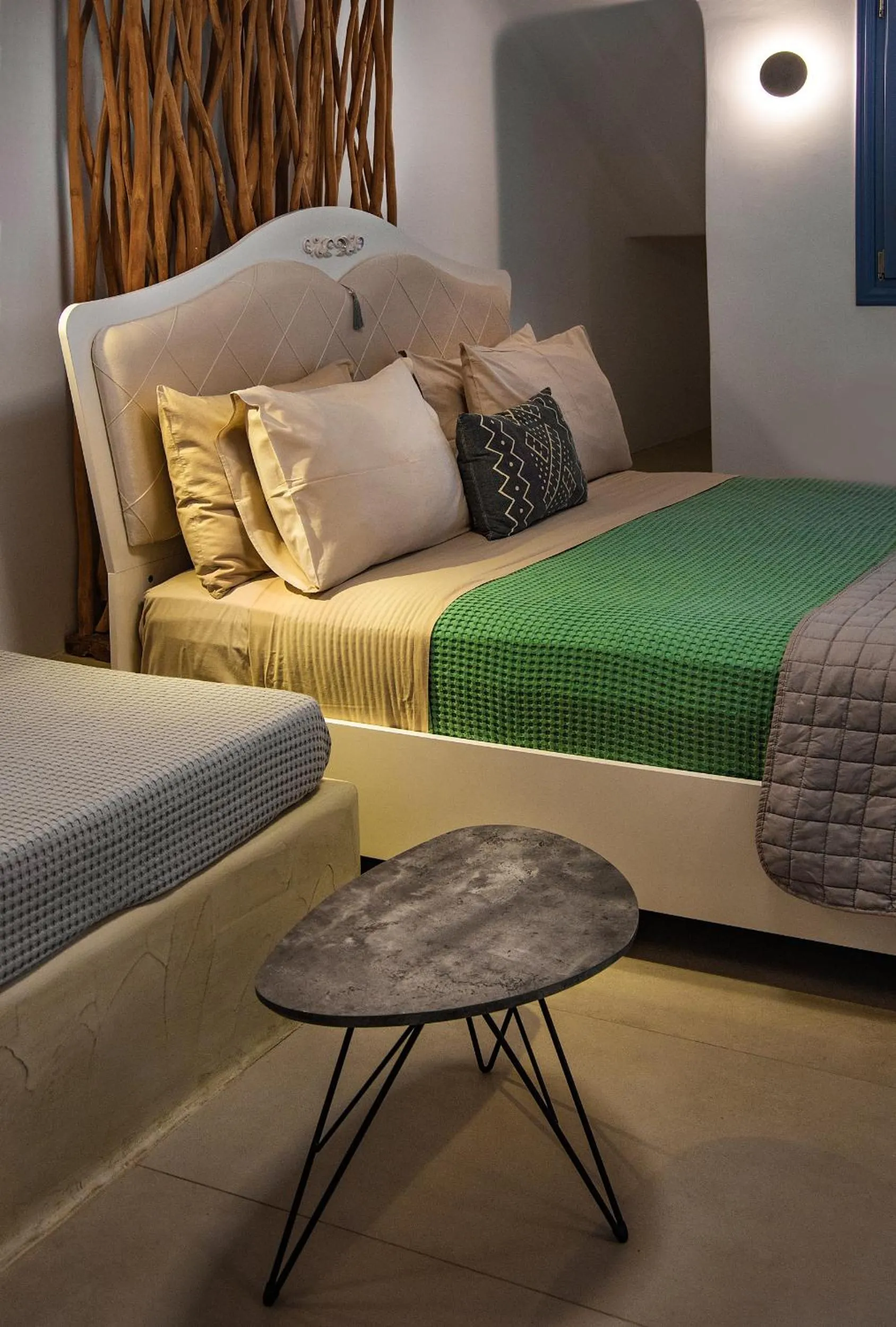 Bed in Aegean Blue Suites