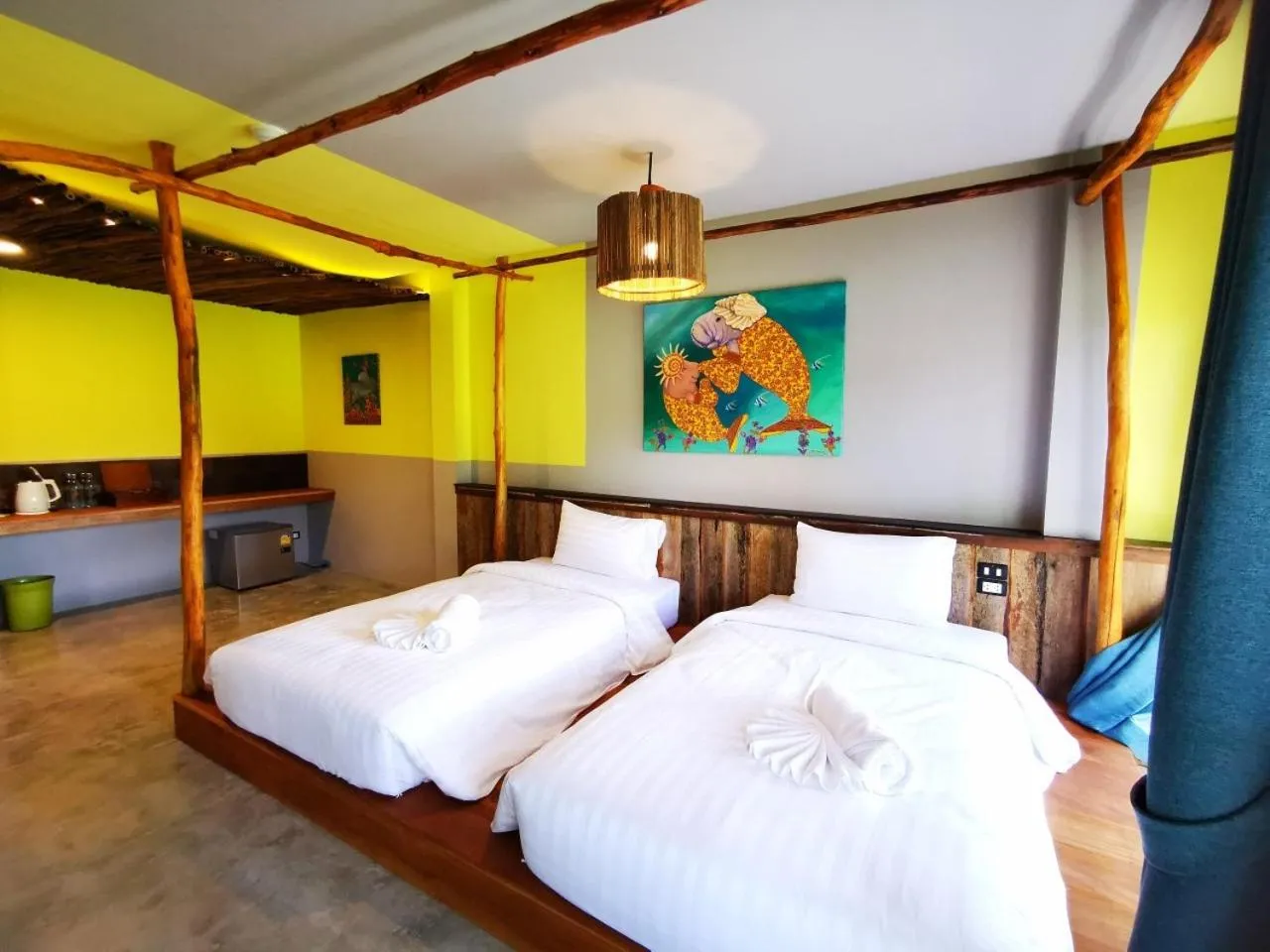 Bedroom, Bed in Dugong Village-Green Hotel