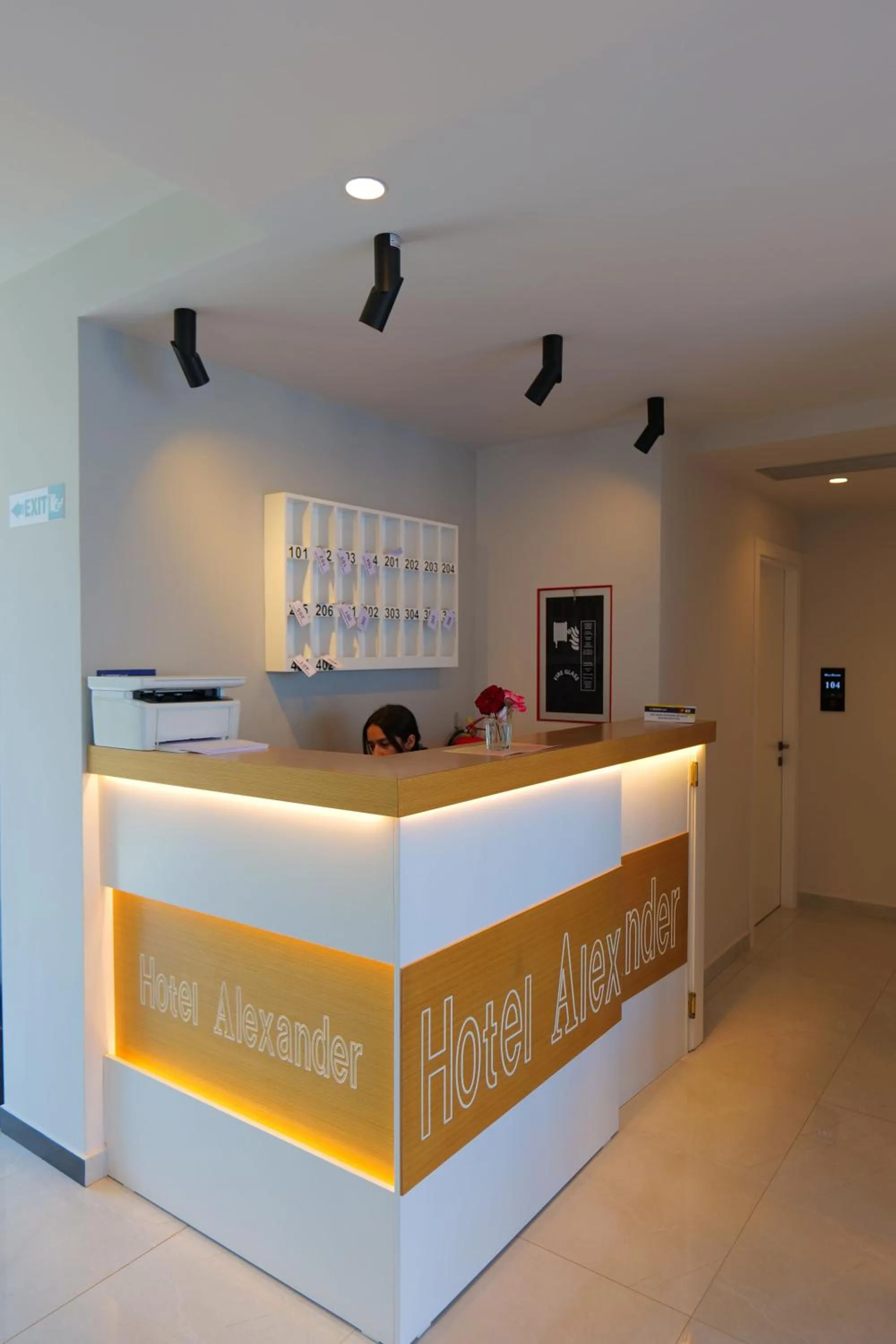 Lobby or reception in Hotel Alexander