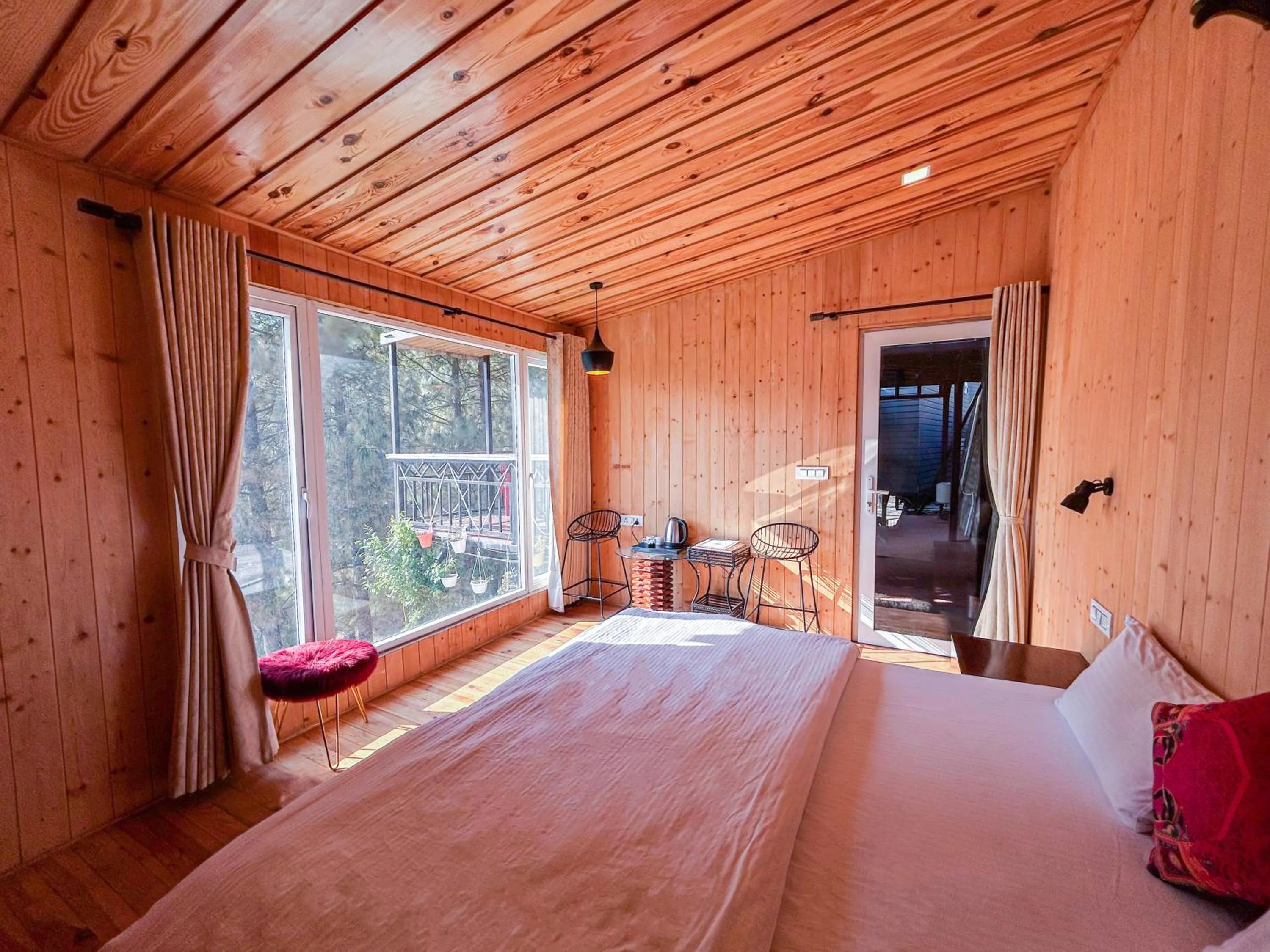 View (from property/room), Bed in THEHIMALAYANLIVING WHISTLING PINES