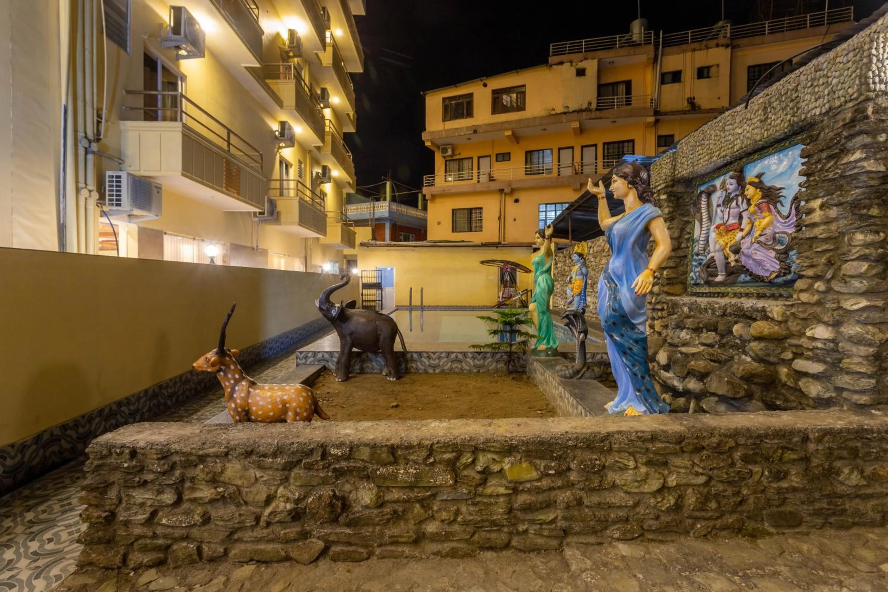 Swimming pool in Hotel Mahadev Inn Pokhara