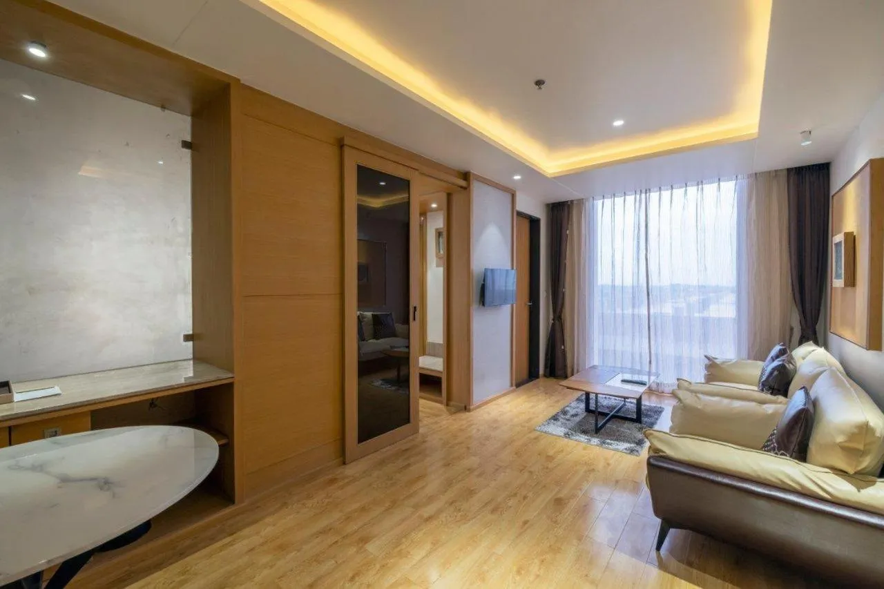 Seating area in Sarovar Portico Morbi