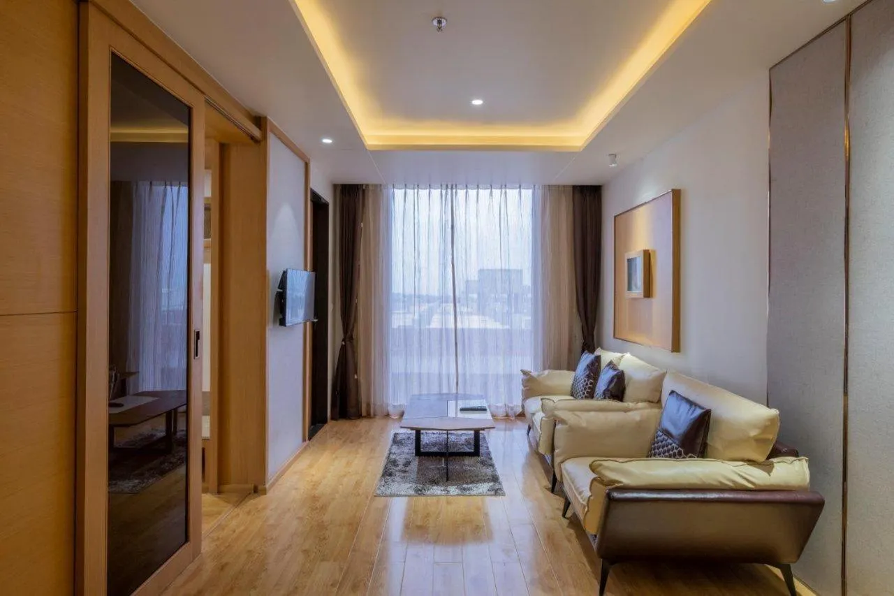 Seating area in Sarovar Portico Morbi