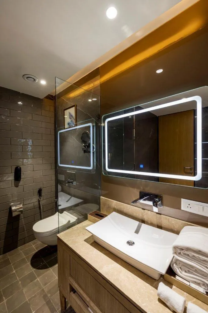 Bathroom in Sarovar Portico Morbi