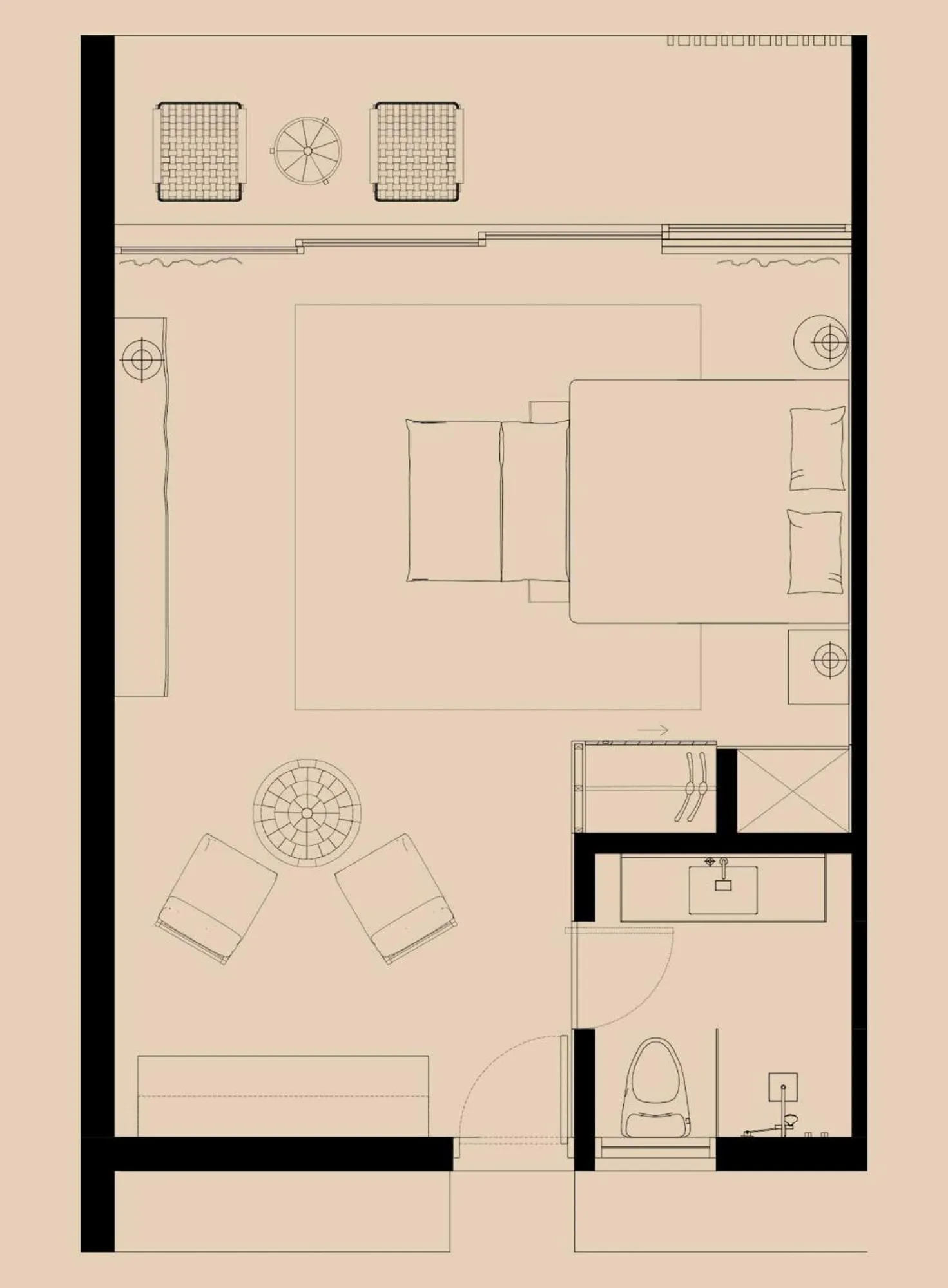 Bedroom in Sea Sea Hotel