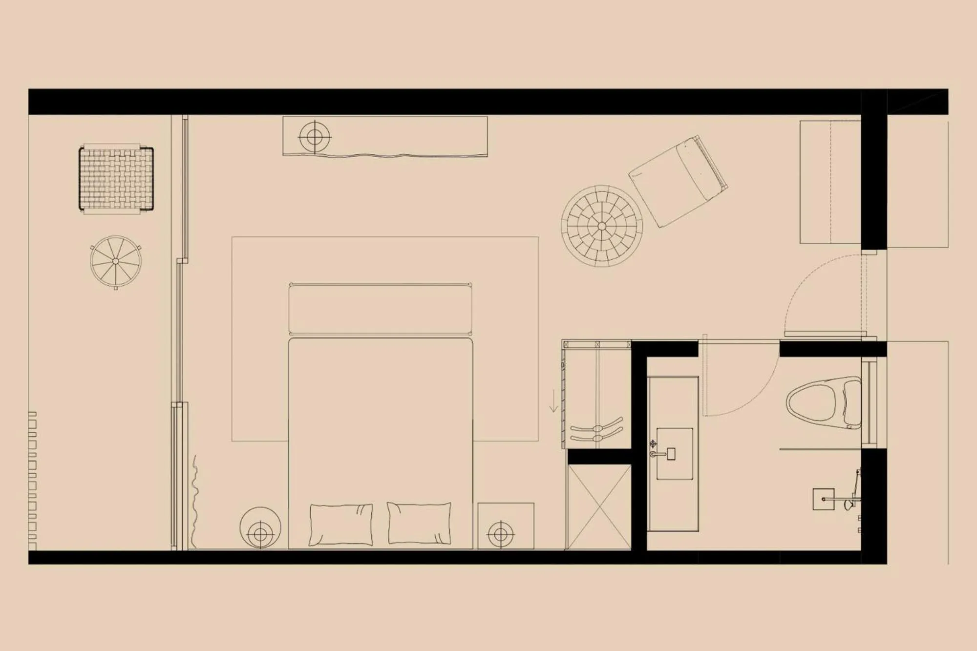 Bedroom in Sea Sea Hotel