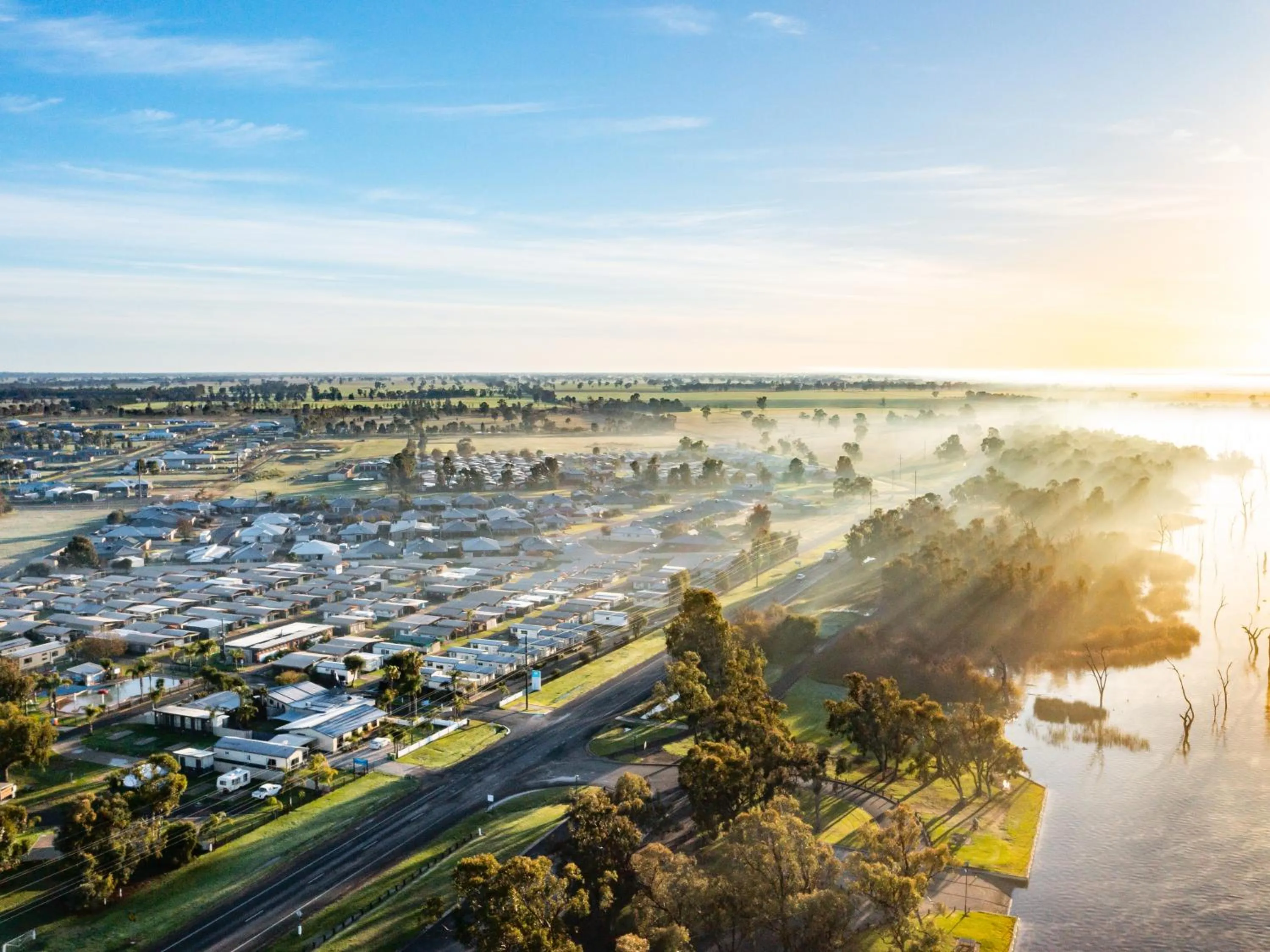 Bird's eye view in NRMA Yarrawonga Mulwala Holiday Park