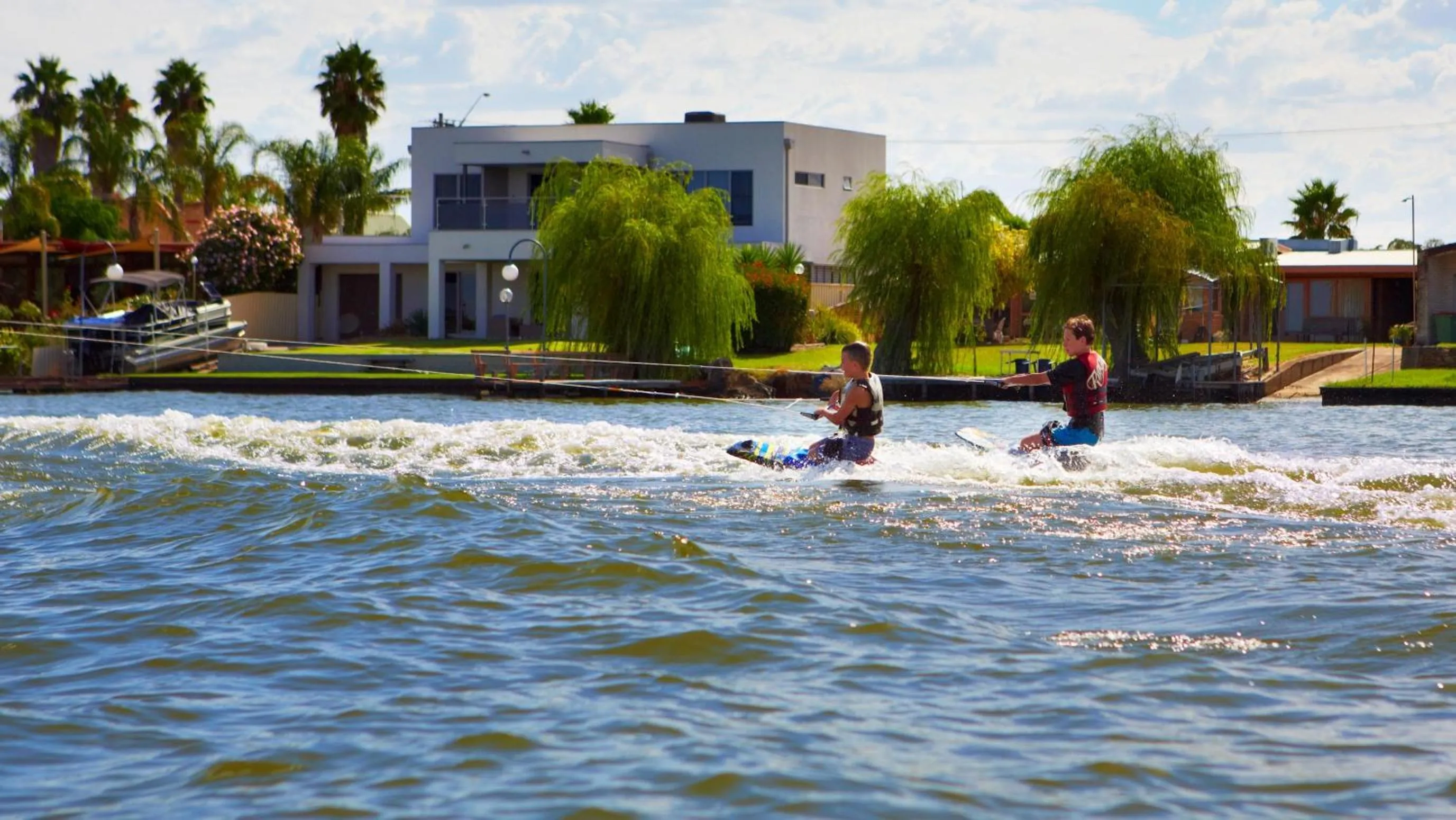 Skiing in NRMA Yarrawonga Mulwala Holiday Park