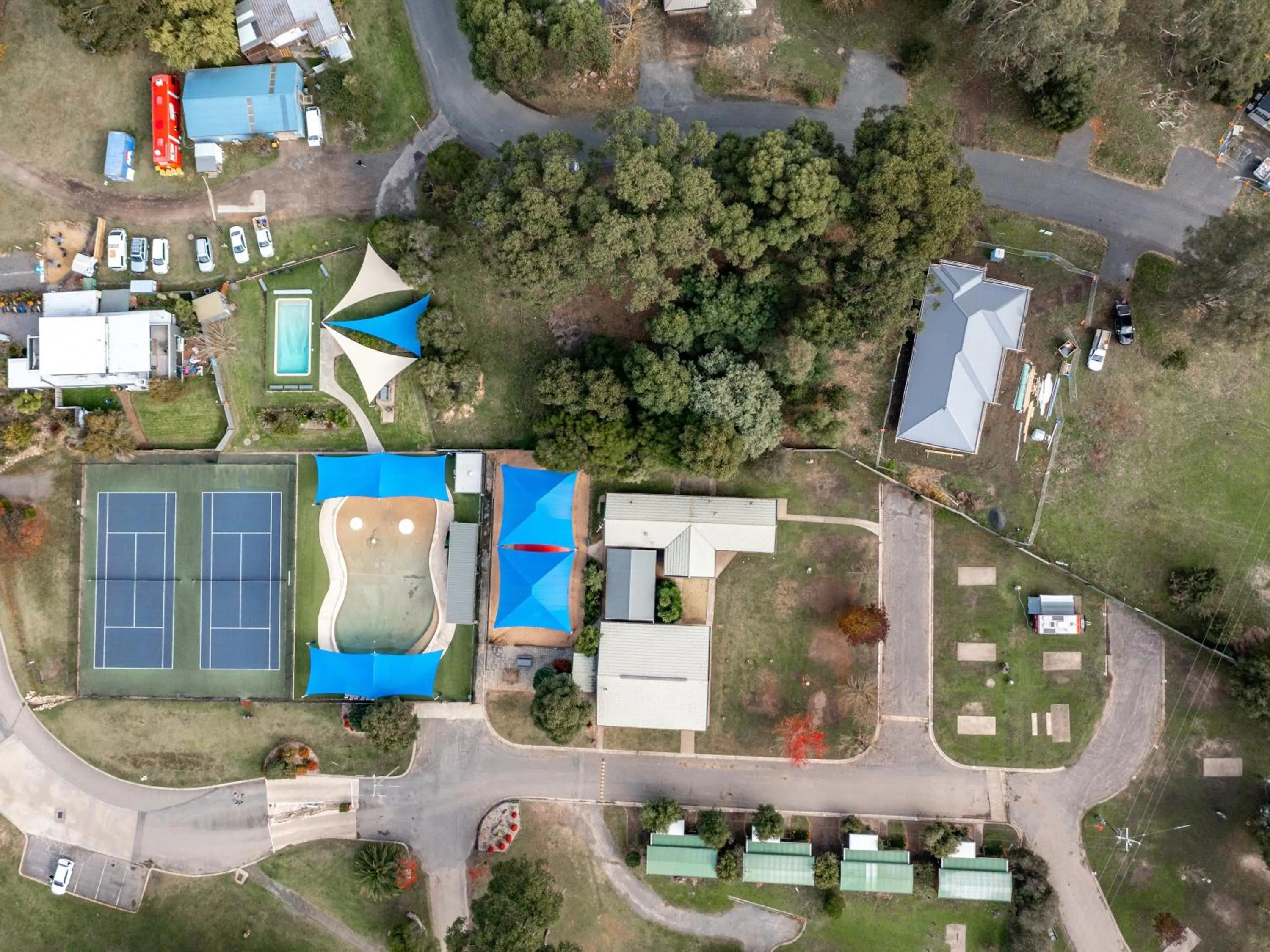 Bird's eye view in NRMA Halls Gap Holiday Park