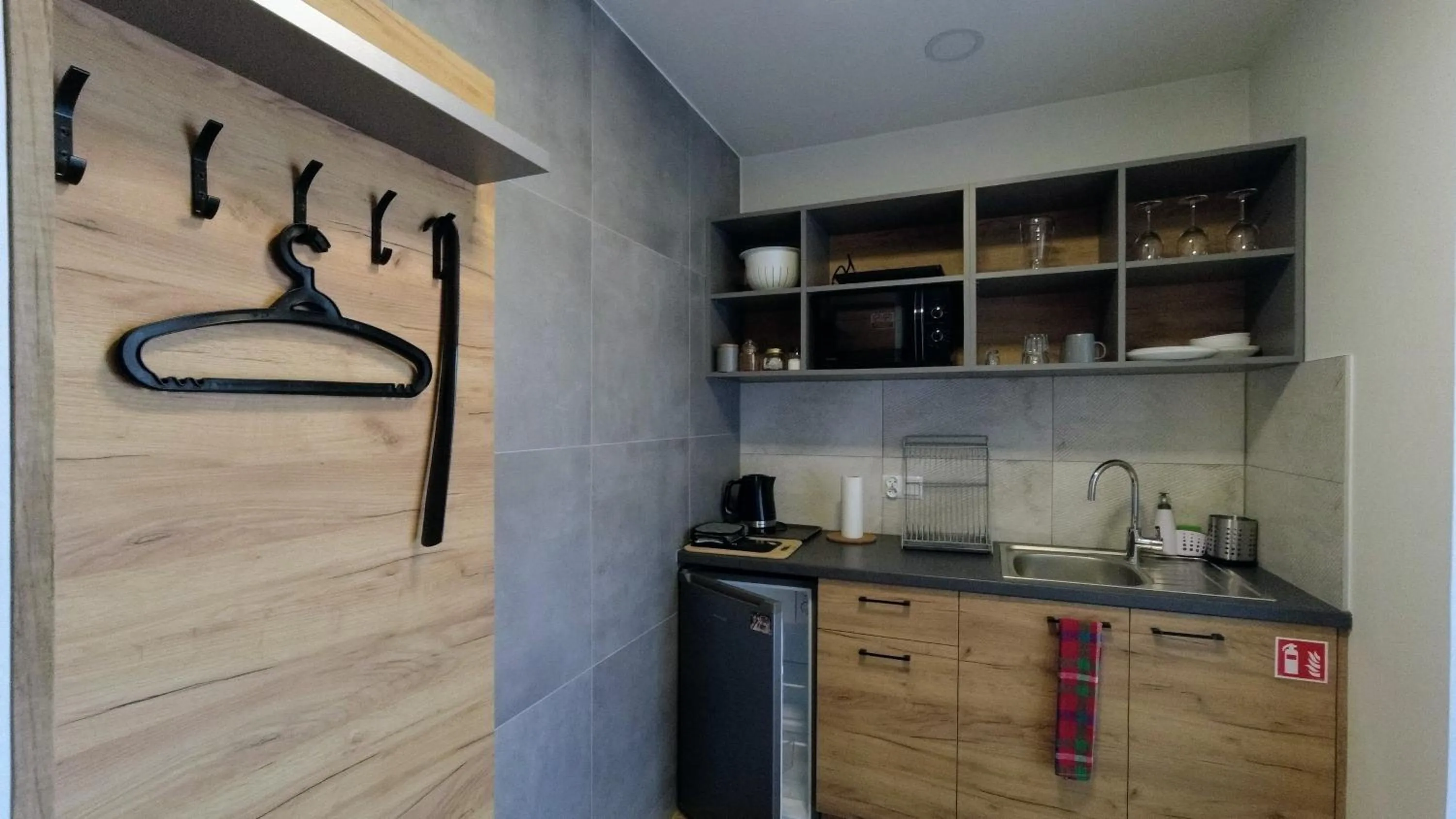 Kitchen or kitchenette in Przystanek Tykocin - apartamenty gościnne