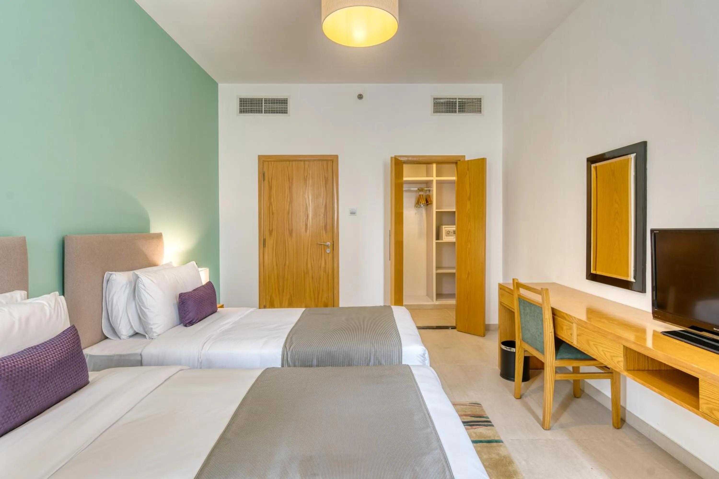 Bedroom, Bed in Grand Heights Dubai Hotel Apartments