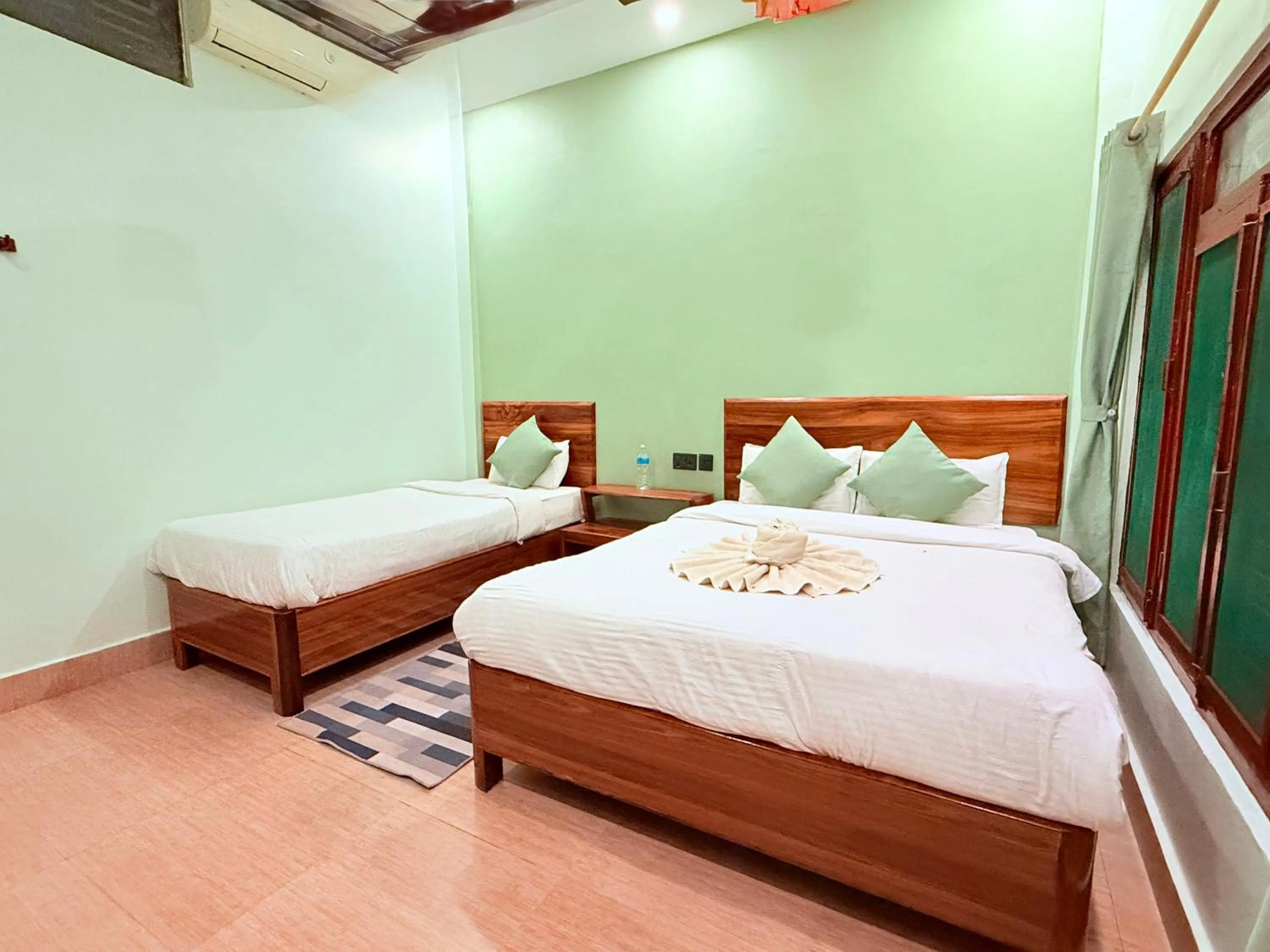 Bed in Travellers Jungle Camp-Sauraha