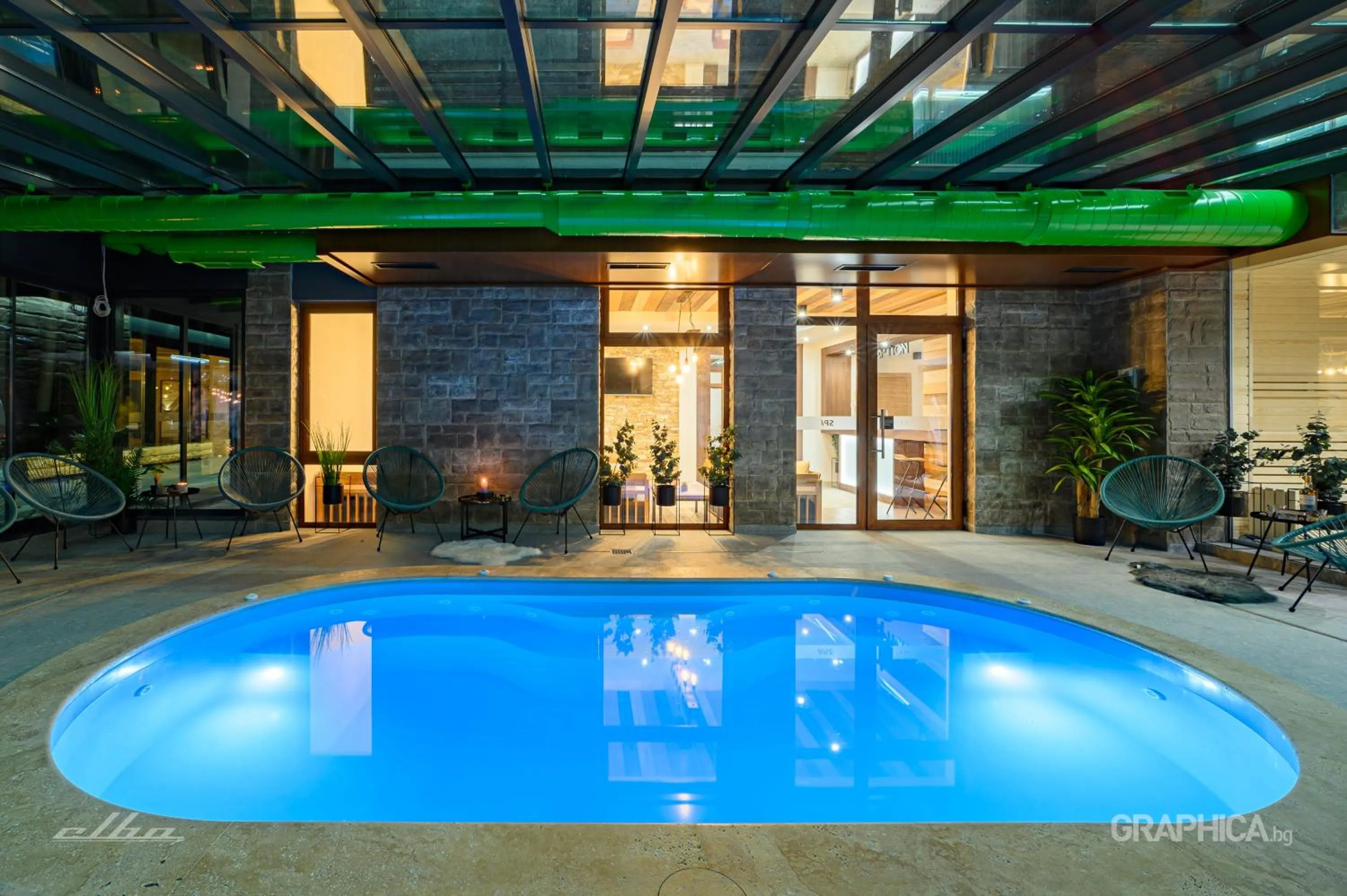 Pool view in 103 Alpine Hotel