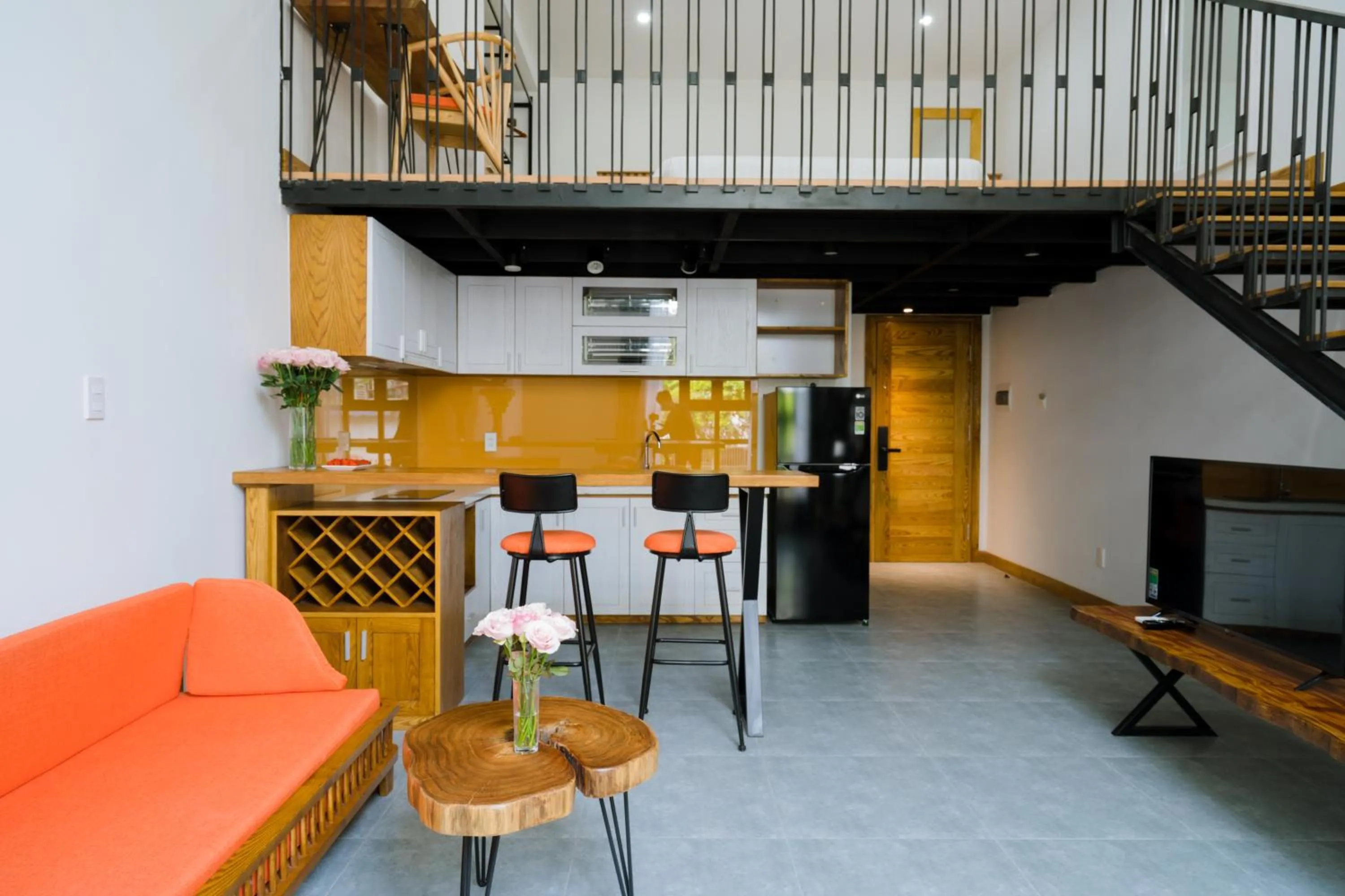 Kitchen or kitchenette in Flexi Hotel & Apartment Han Market