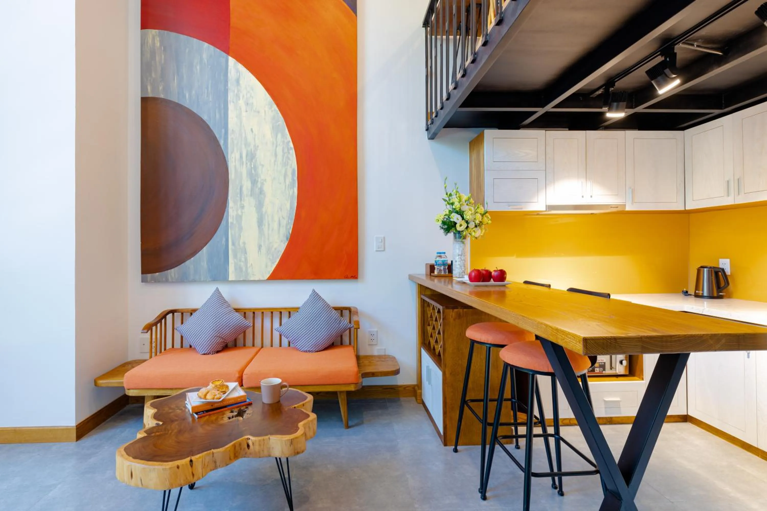 Kitchen or kitchenette in Flexi Hotel & Apartment Han Market