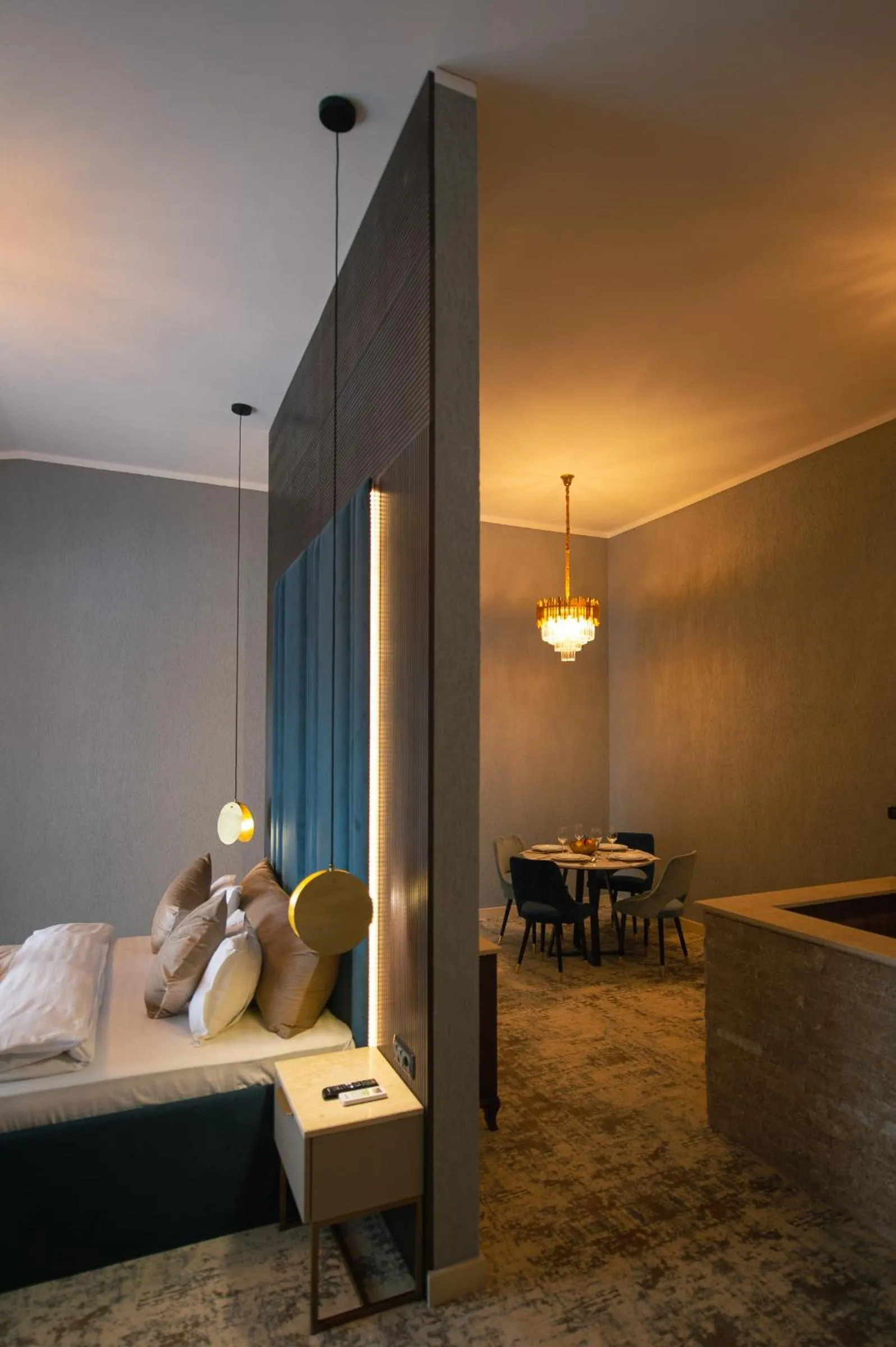 Bed in Elexus Apartments Poiana Brasov