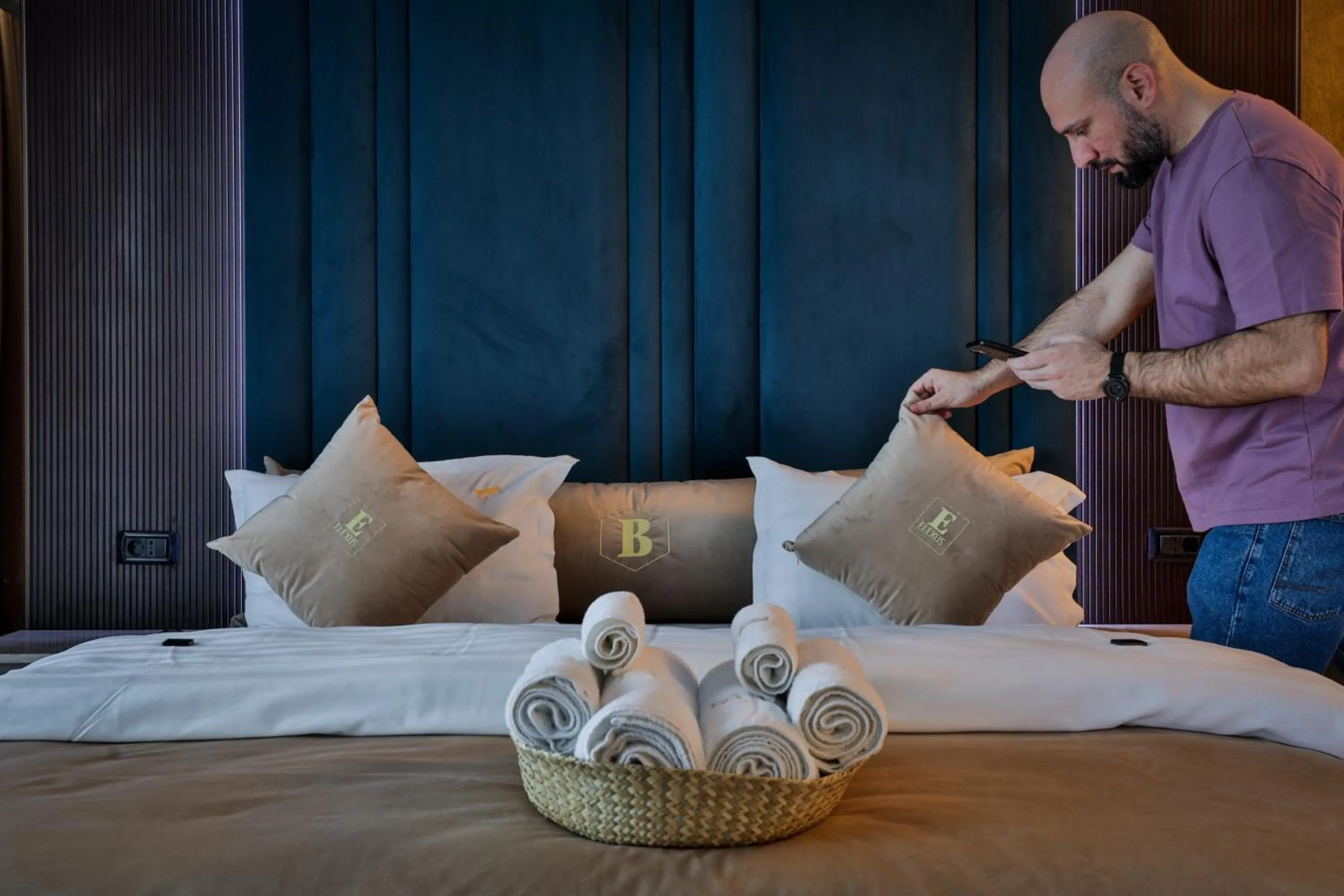 Bed in Elexus Apartments Poiana Brasov