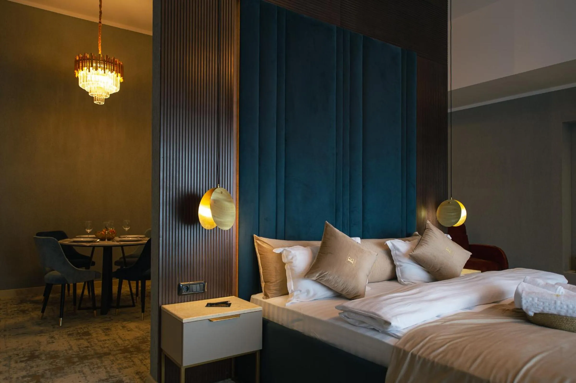 Bed in Elexus Apartments Poiana Brasov