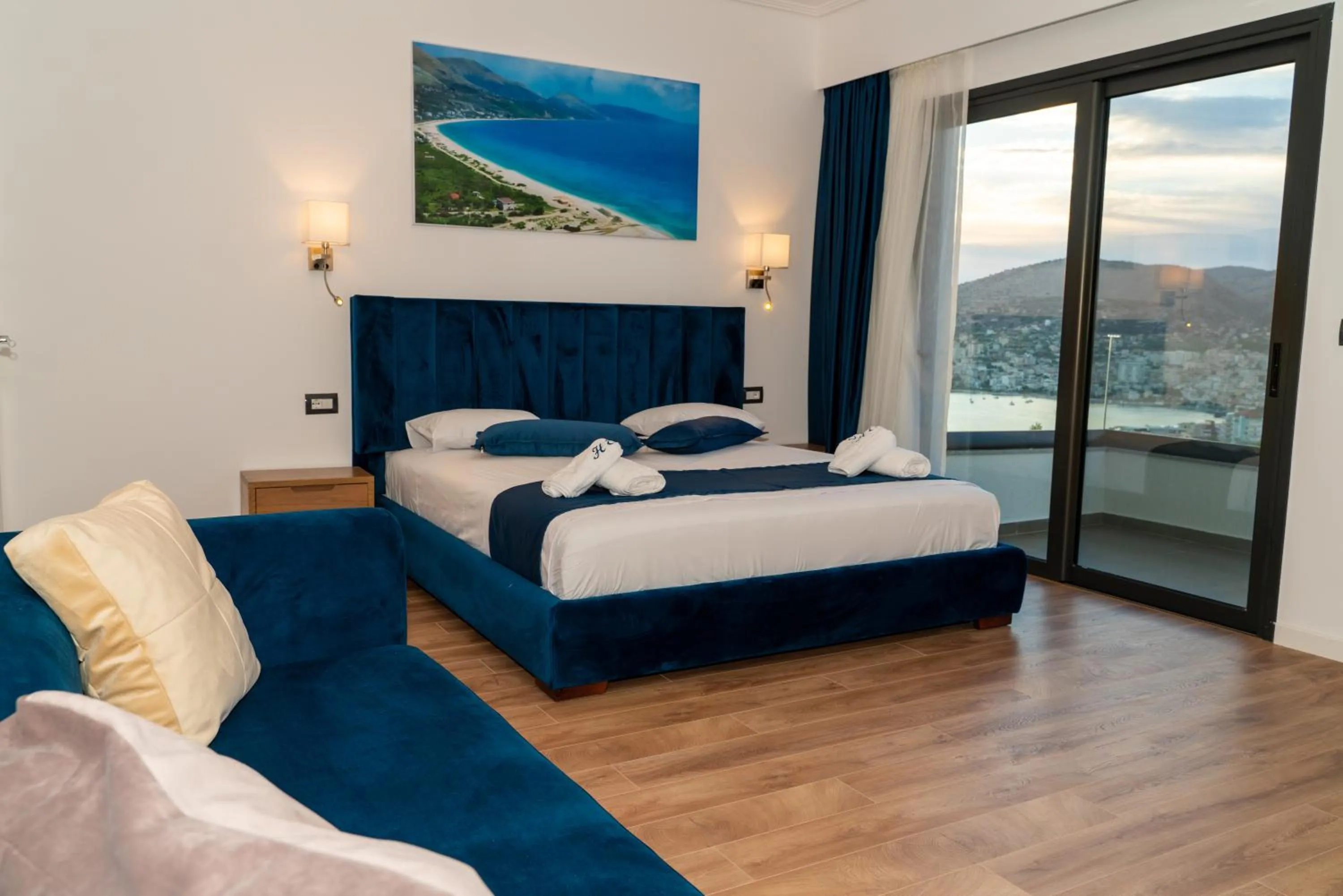 Bed in Hilltop Heaven Hotel