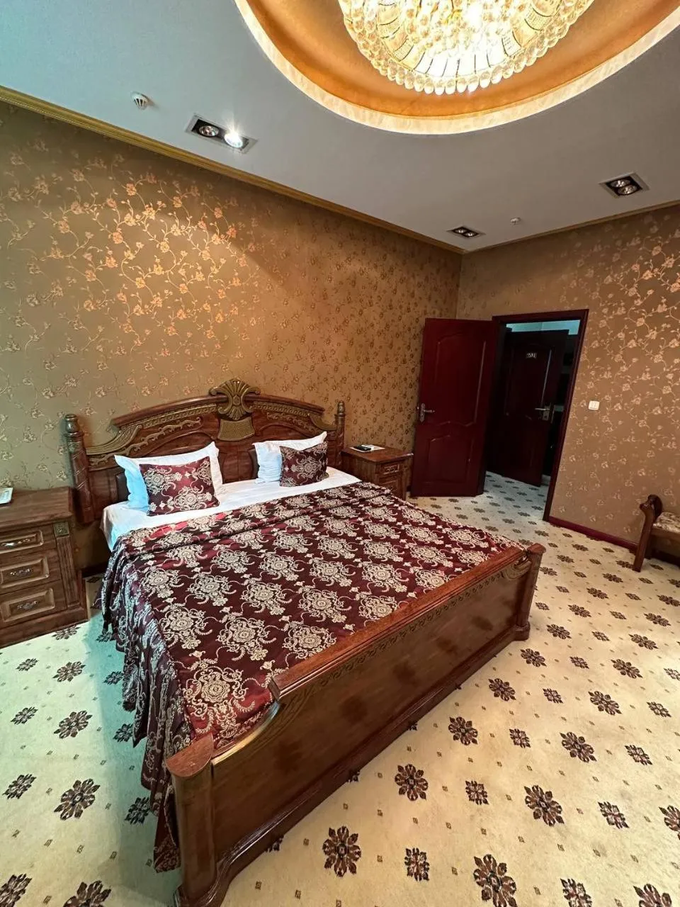 Bed in Altyn Adam Hotel