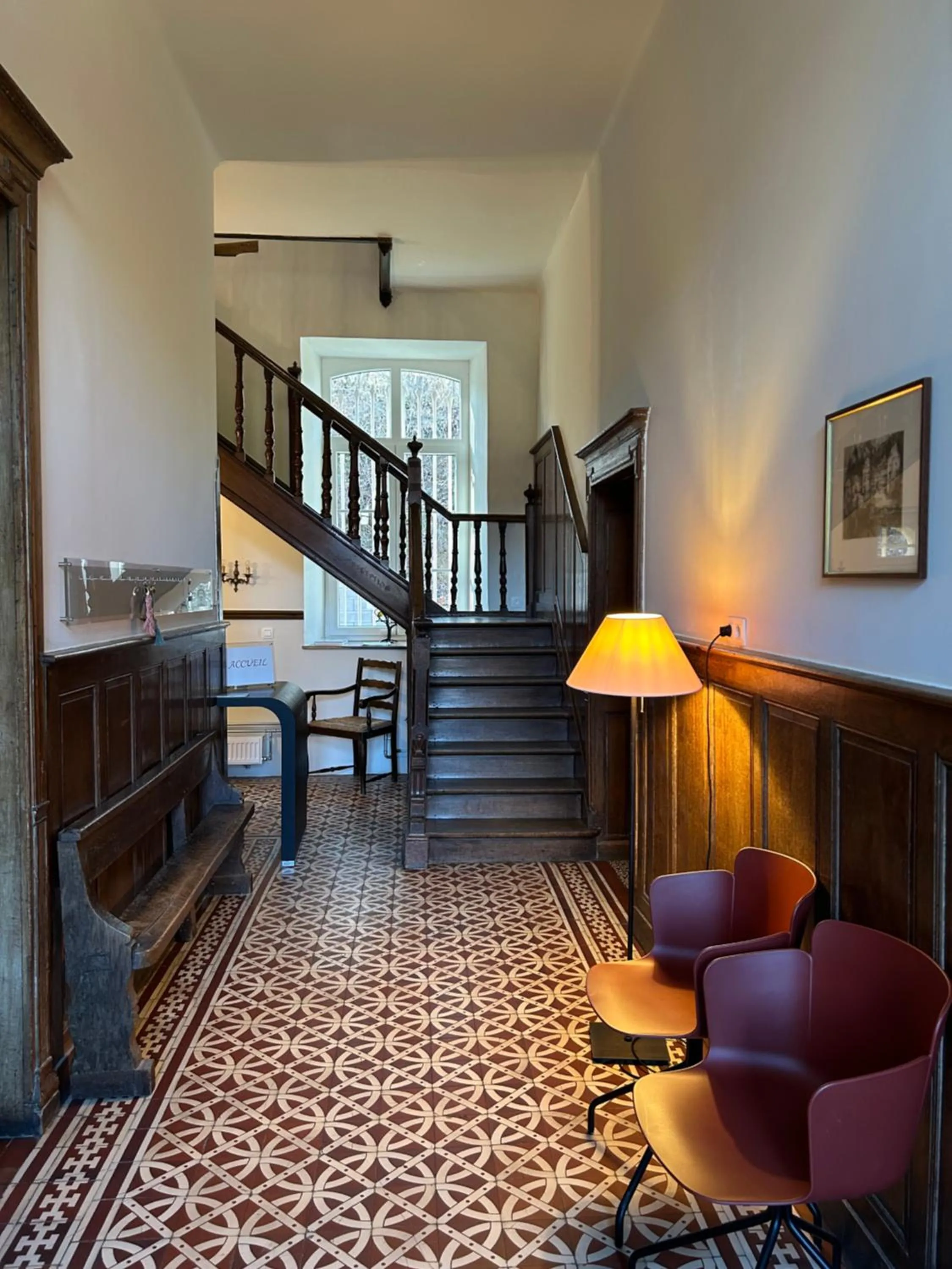 Lobby or reception in Château du Pont d'Oye